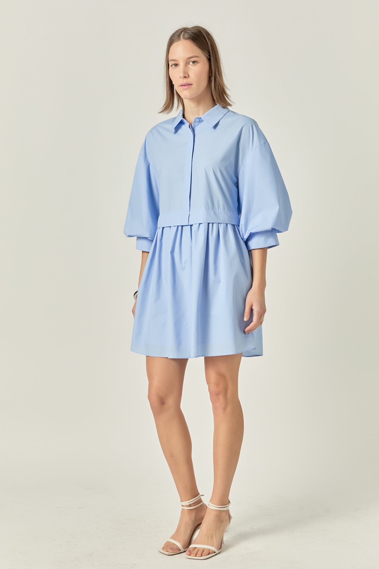 ENGLISH FACTORY - Puff Sleeve Shirt Dress - DRESSES available at Objectrare