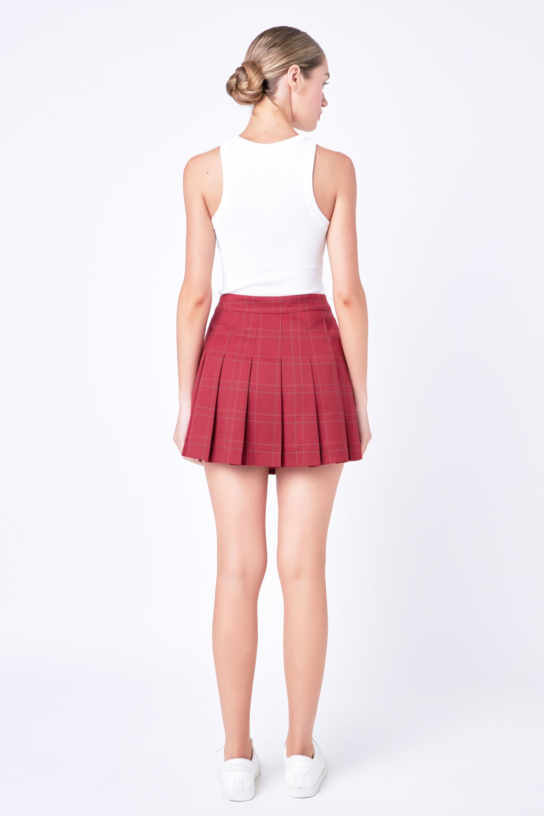 ENGLISH FACTORY - Pleated Check Skort - SKORTS available at Objectrare