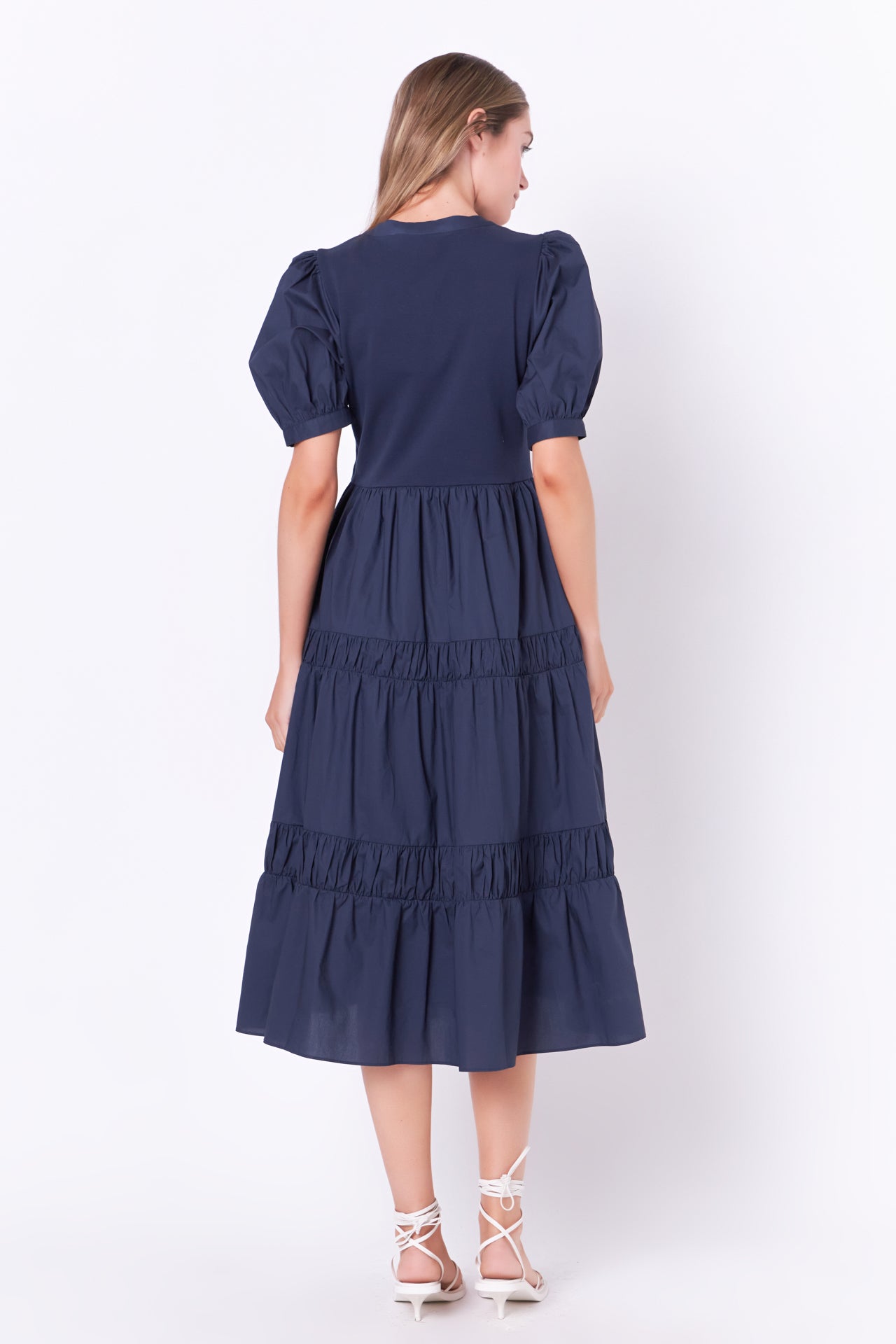 ENGLISH FACTORY - Mixed Media Midi Dress - DRESSES available at Objectrare