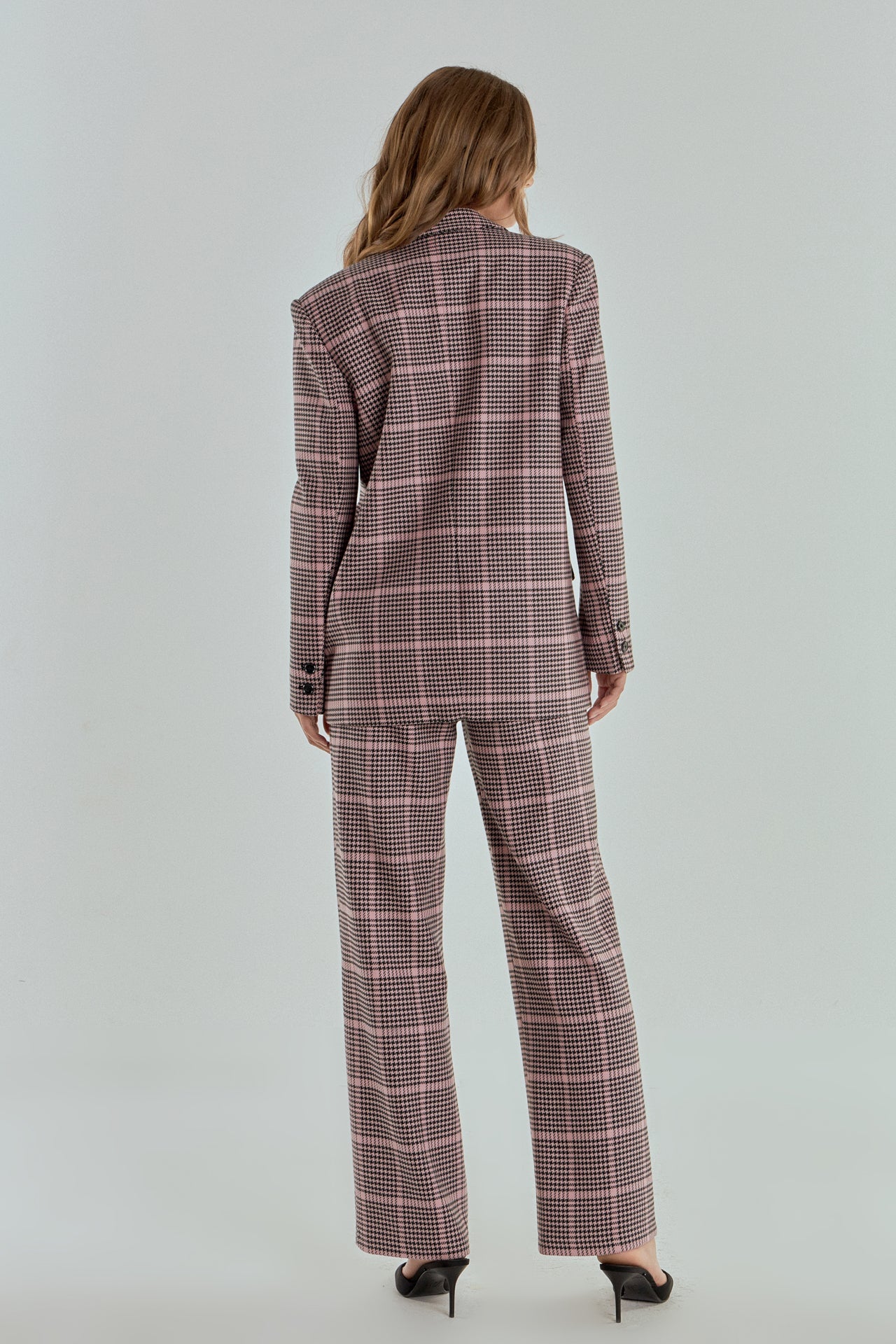 ENDLESS ROSE - Houndstooth Oversize Blazer - BLAZERS available at Objectrare