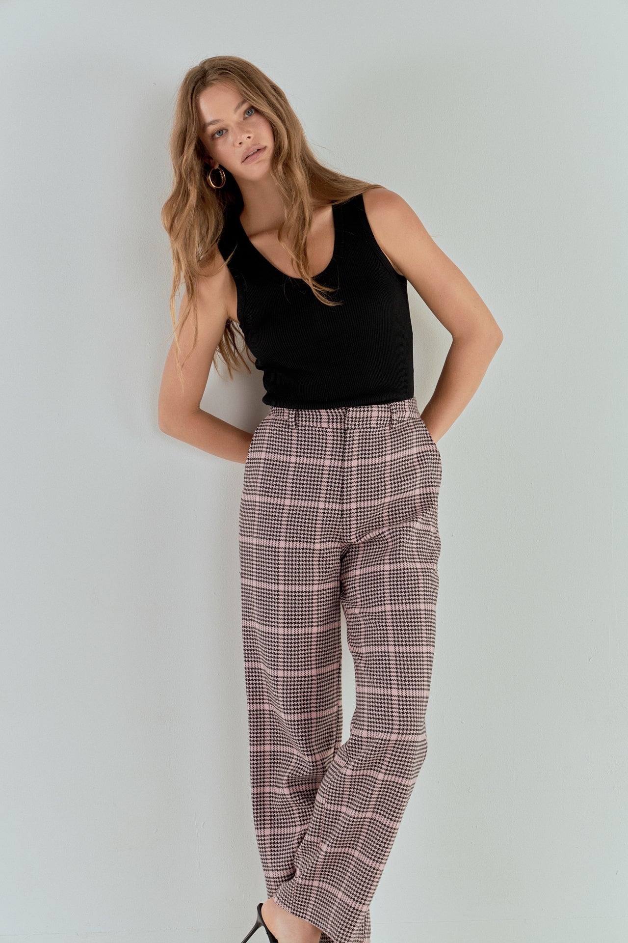 ENDLESS ROSE - Houndstooth Women Pants - PANTS available at Objectrare