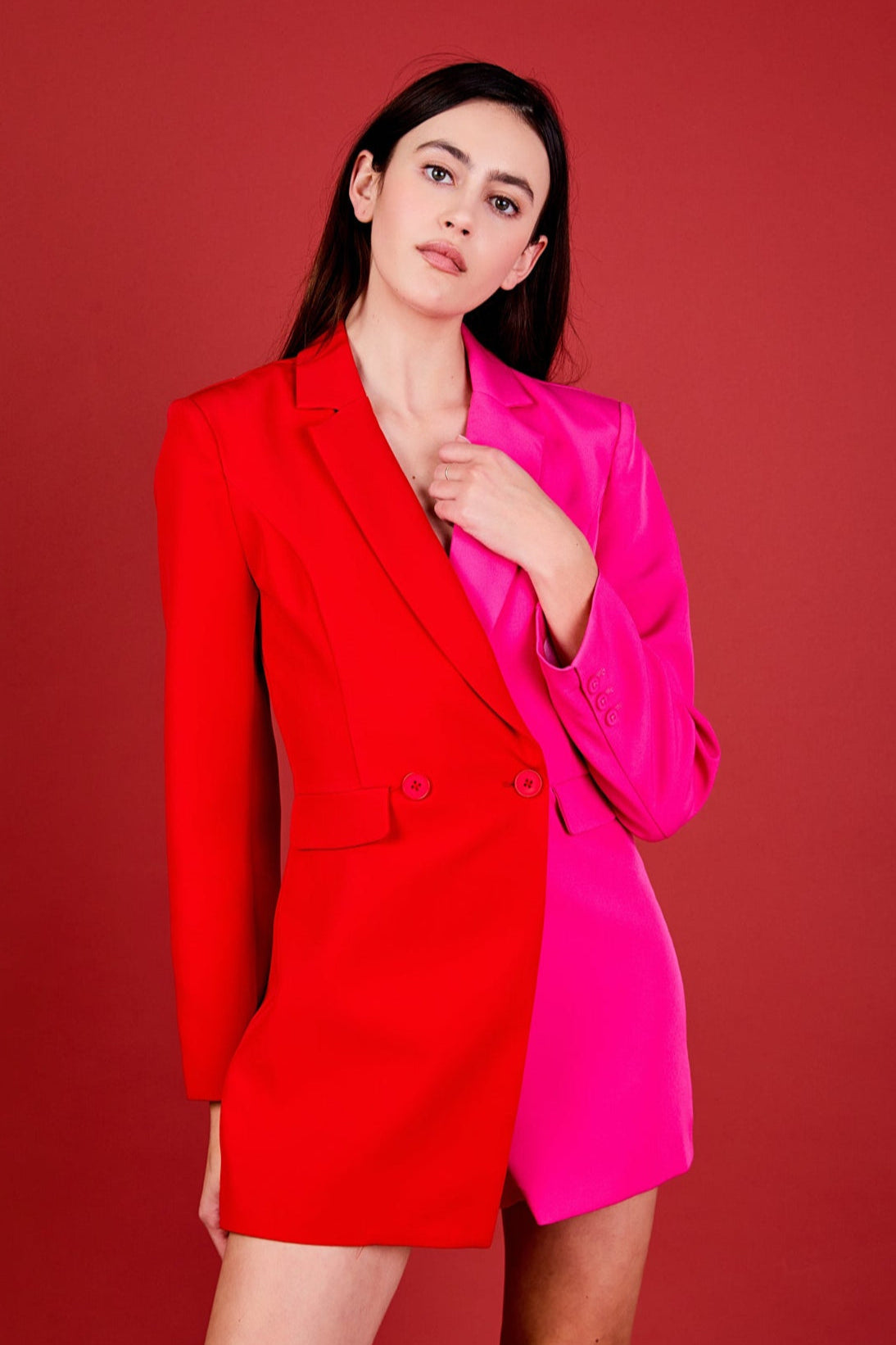 ENDLESS ROSE - Contrast Blazer Romper - ROMPERS available at Objectrare