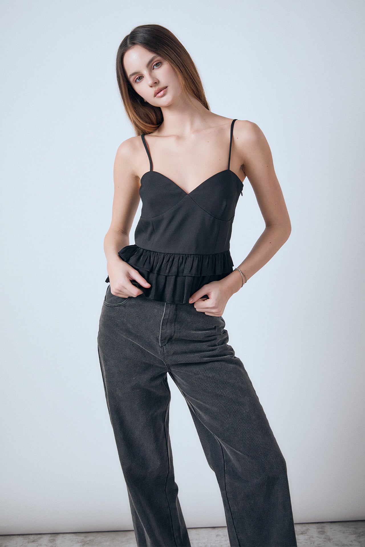 ENDLESS ROSE - Mixed Media Layered Top - TOPS available at Objectrare