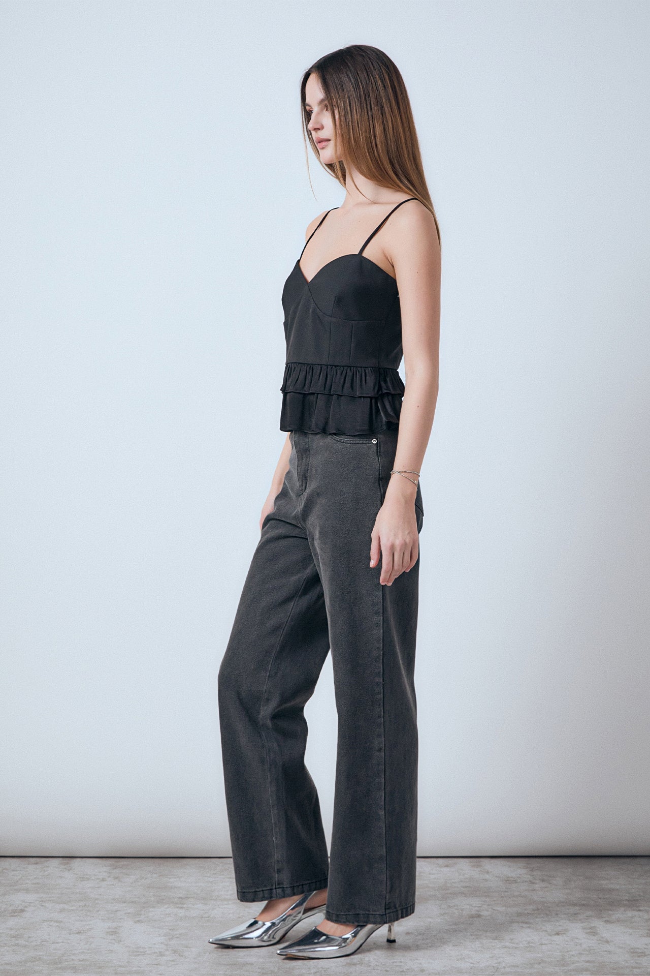 ENDLESS ROSE - Mixed Media Layered Top - TOPS available at Objectrare