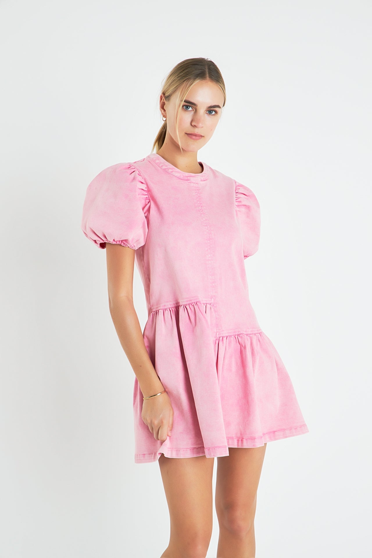 ENGLISH FACTORY - Stretch Denim Mini Dress - DRESSES available at Objectrare