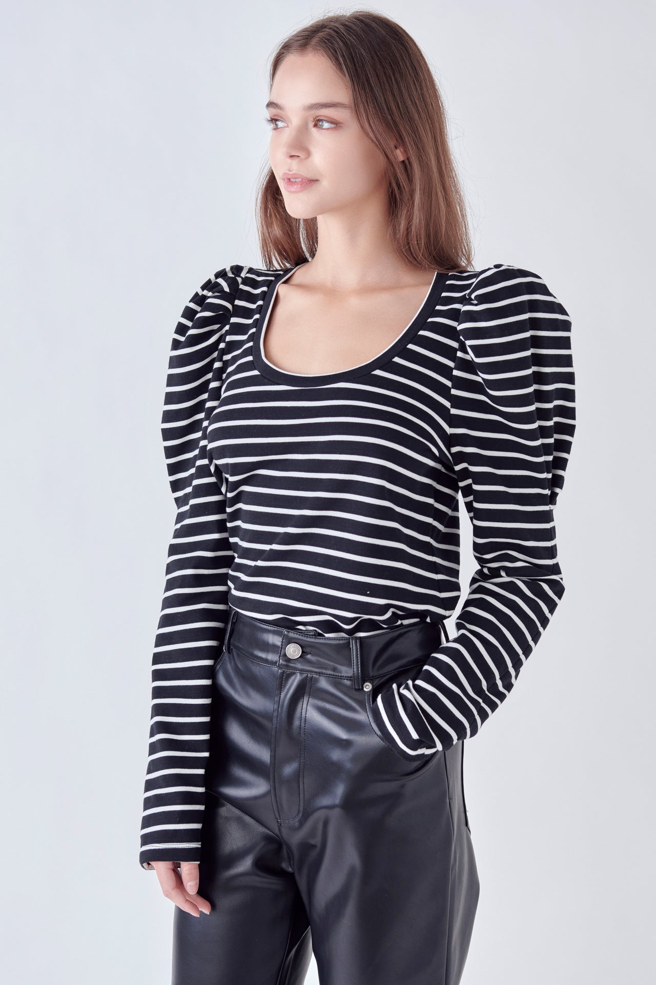 ENGLISH FACTORY - Puff Sleeve Knit Top - TOPS available at Objectrare