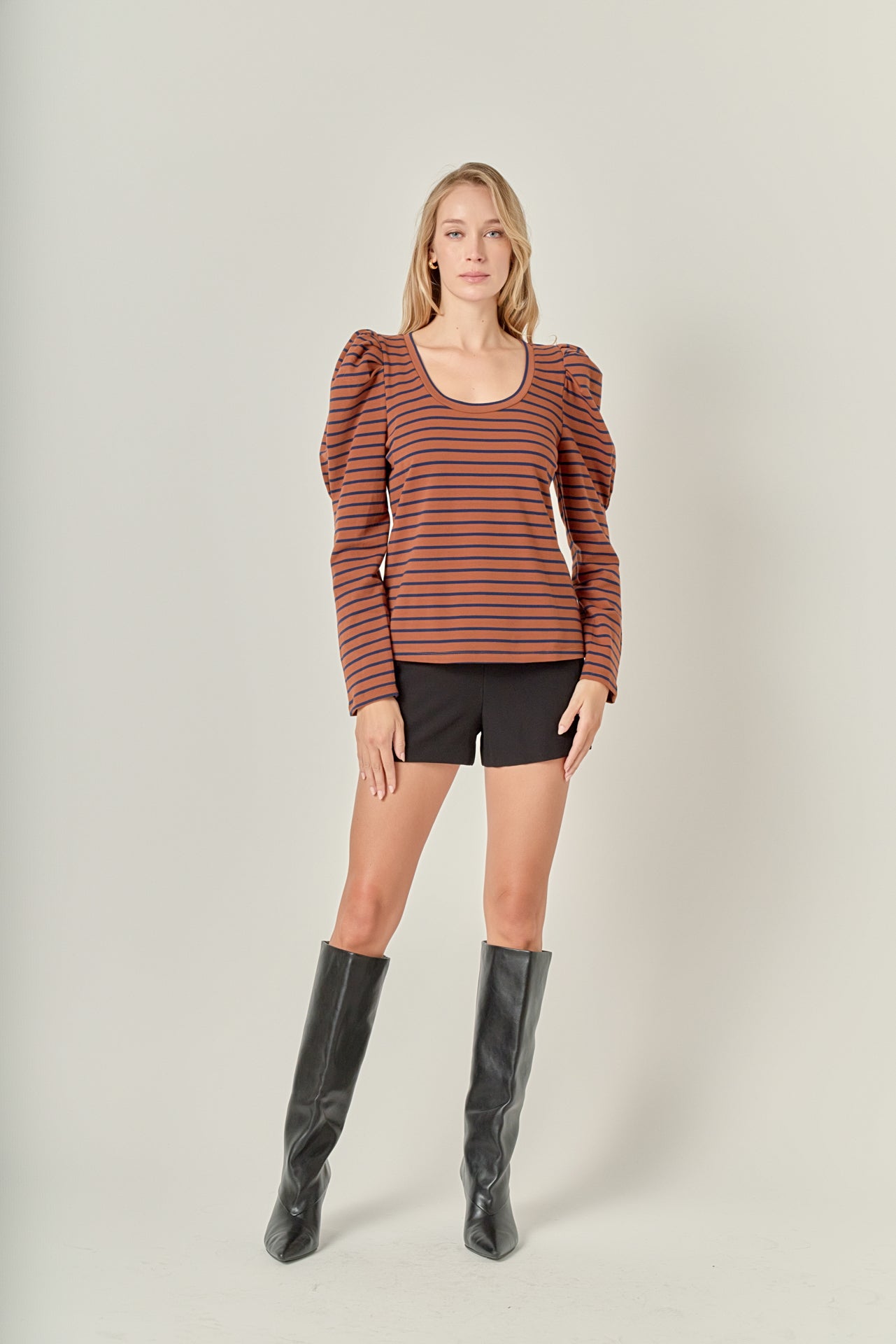 ENGLISH FACTORY - Puff Sleeve Knit Top - TOPS available at Objectrare