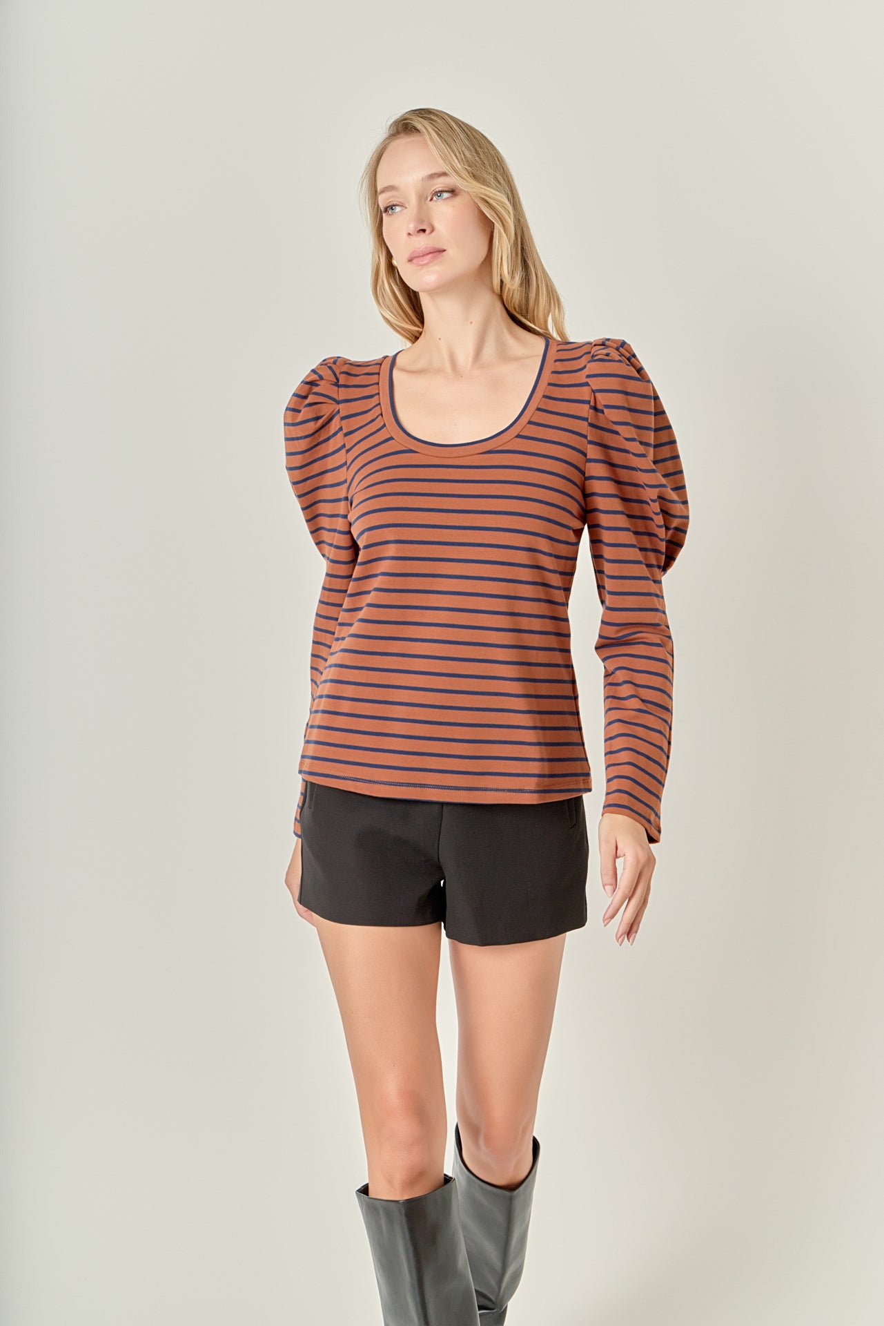 ENGLISH FACTORY - Puff Sleeve Knit Top - TOPS available at Objectrare