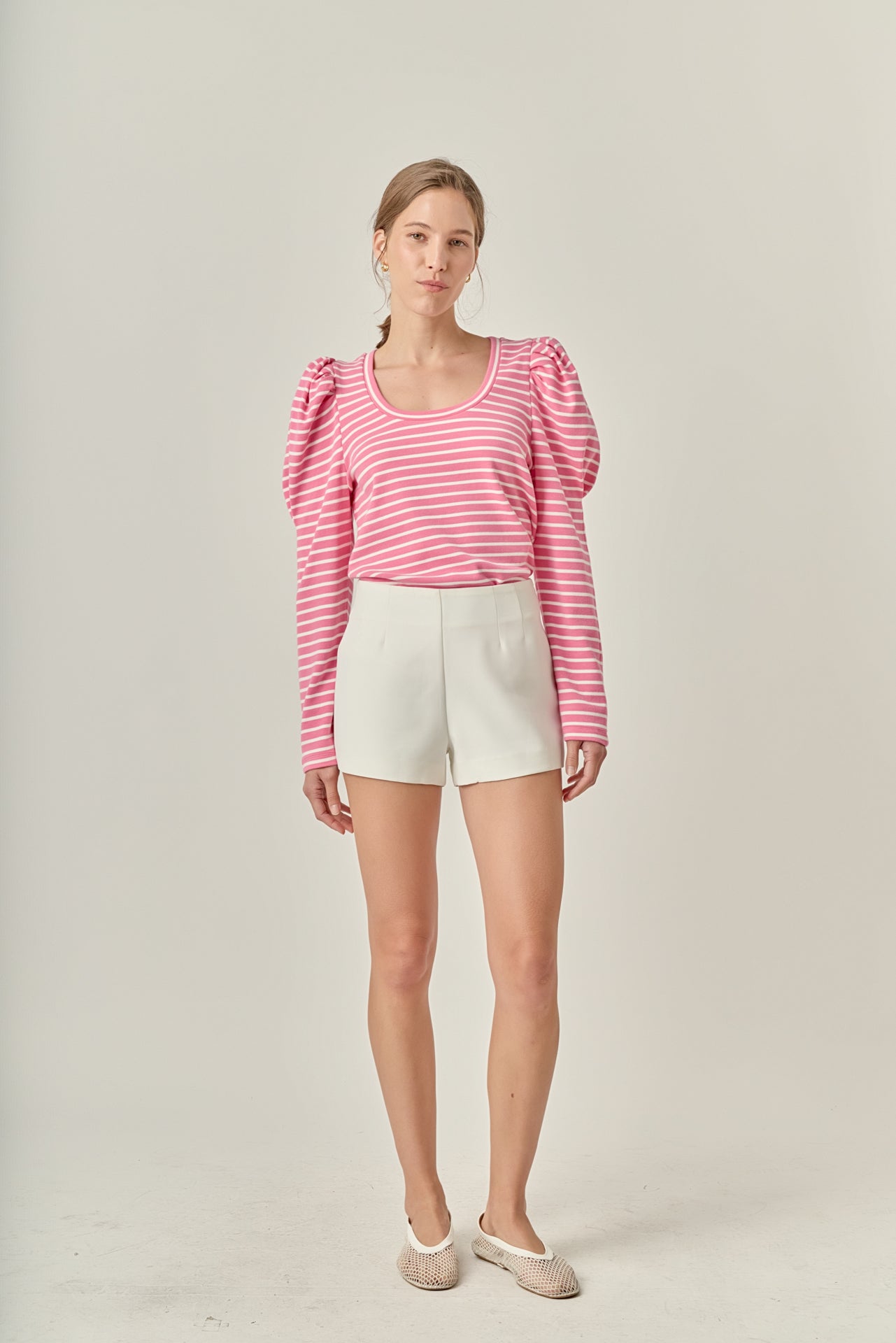 ENGLISH FACTORY - Puff Sleeve Knit Top - TOPS available at Objectrare