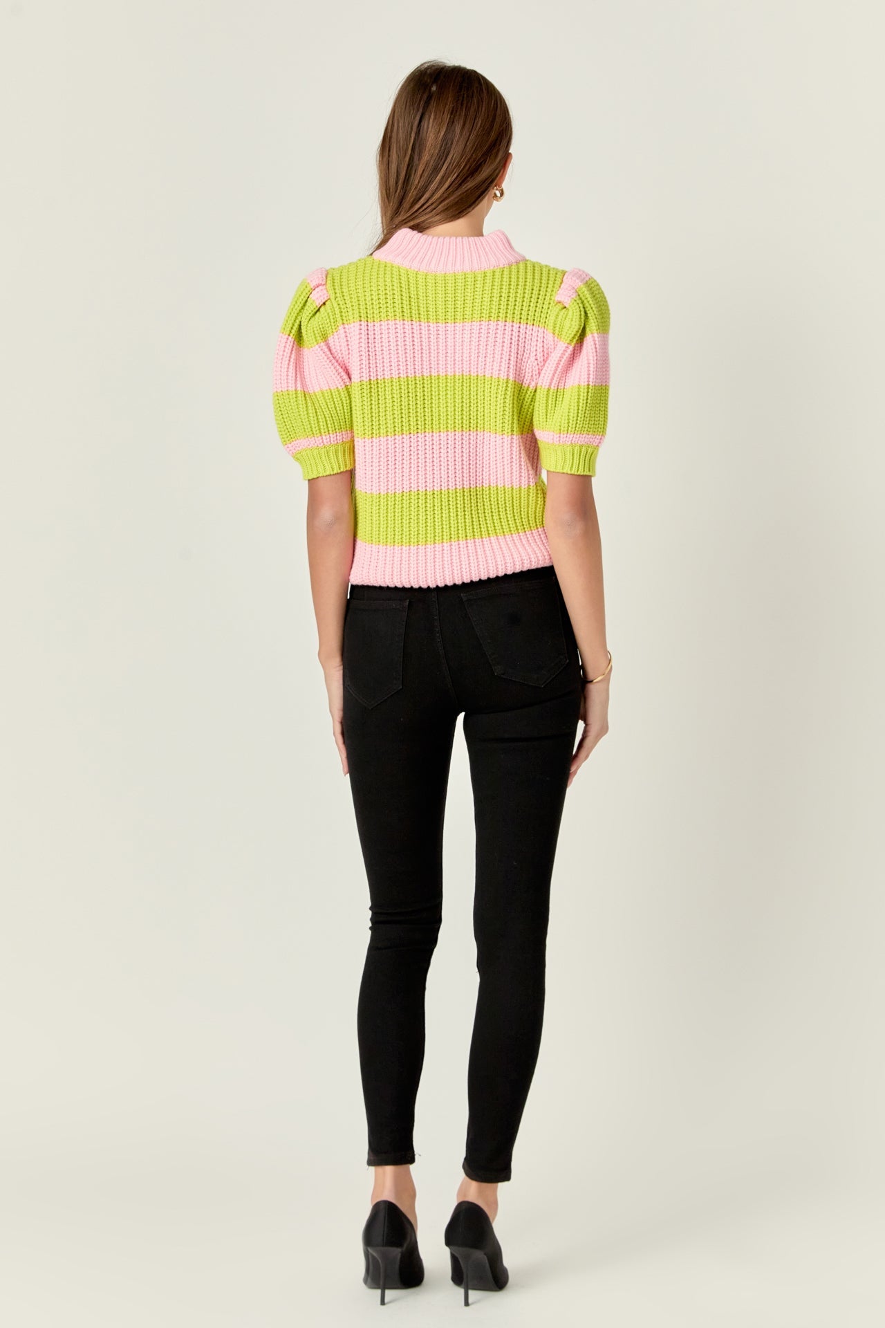 ENGLISH FACTORY - Stripe Mockneck Sweater - SWEATERS & KNITS available at Objectrare