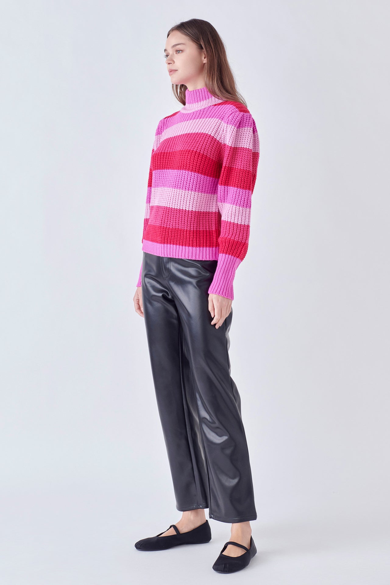 ENGLISH FACTORY - Stripe Mockneck Sweater - SWEATERS & KNITS available at Objectrare