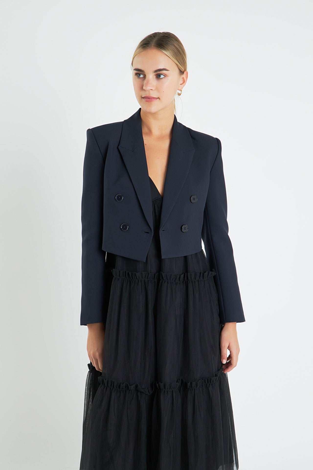 ENGLISH FACTORY - Double Breasted Button Blazer - JACKETS available at Objectrare