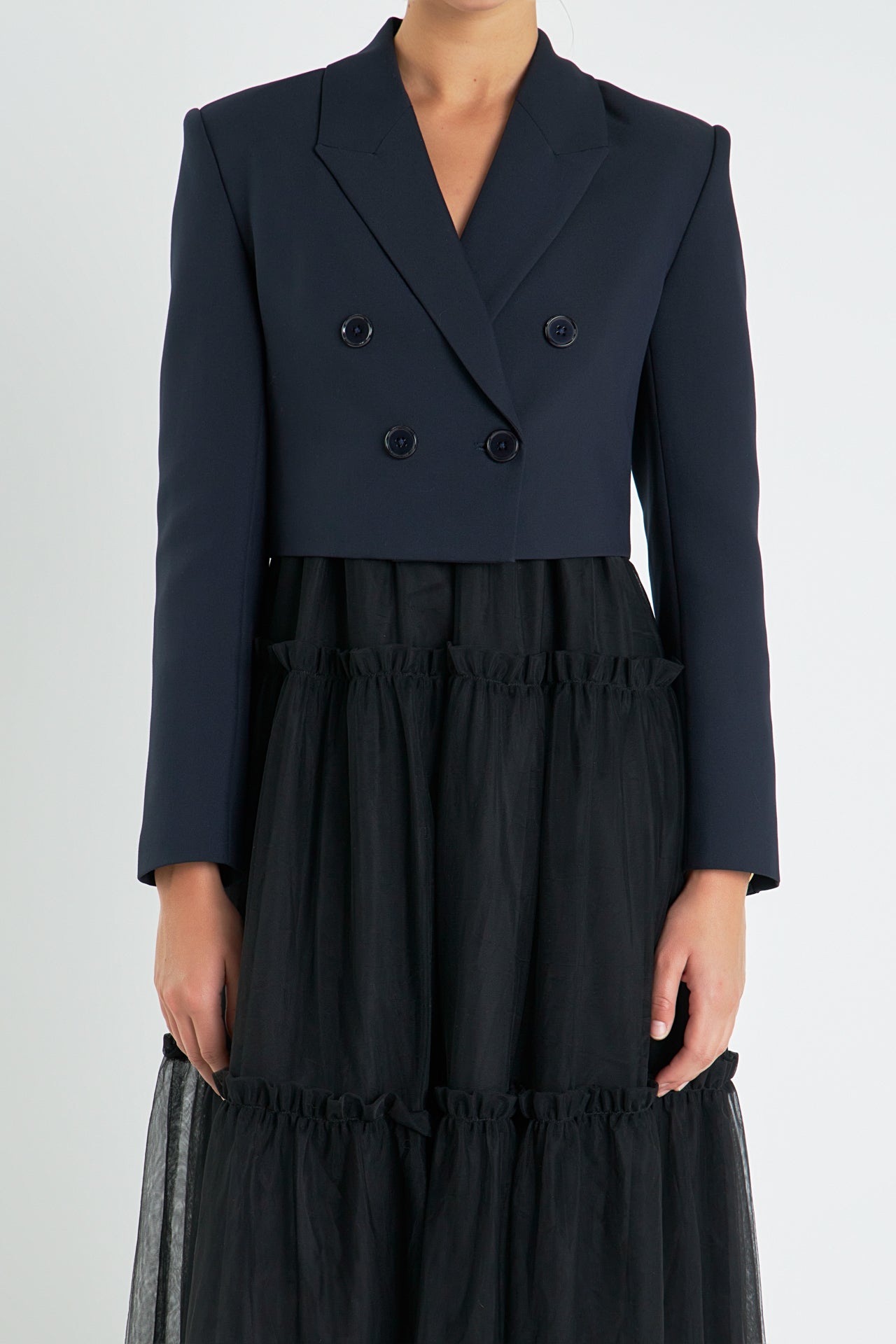 ENGLISH FACTORY - Double Breasted Button Blazer - JACKETS available at Objectrare