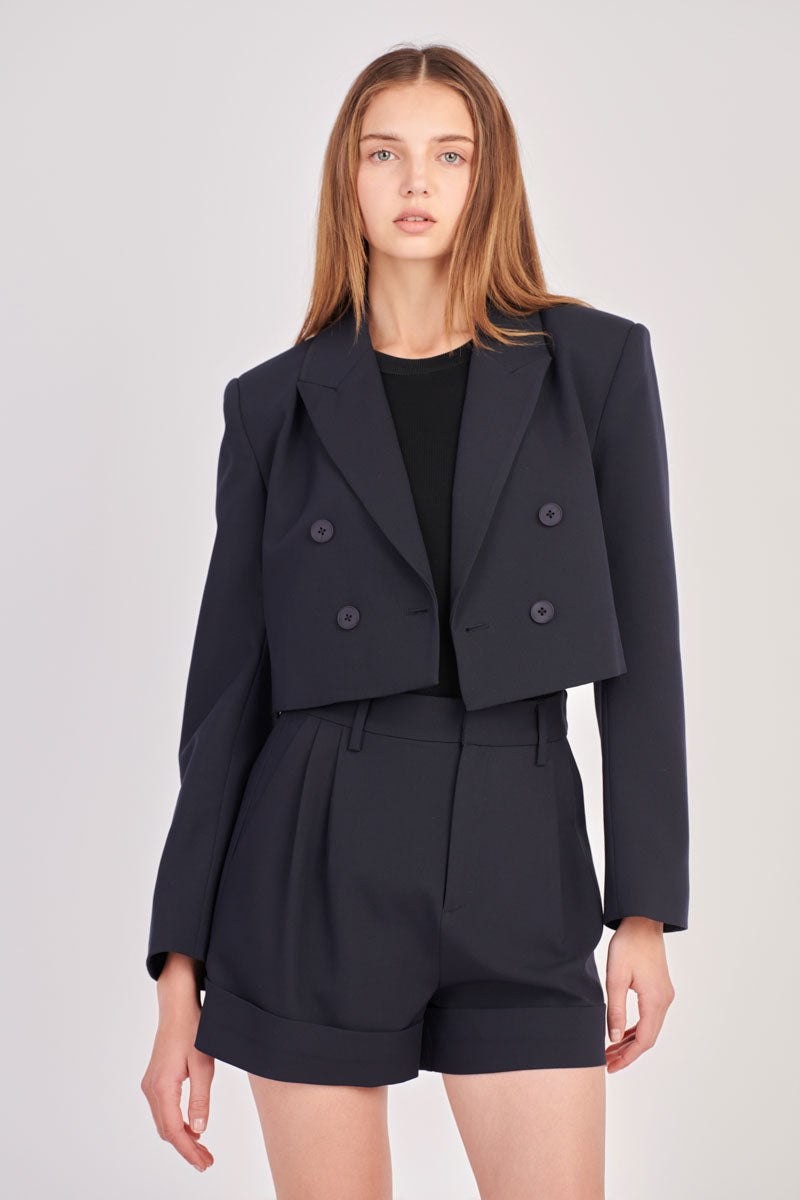ENGLISH FACTORY - Double Breasted Button Blazer - JACKETS available at Objectrare