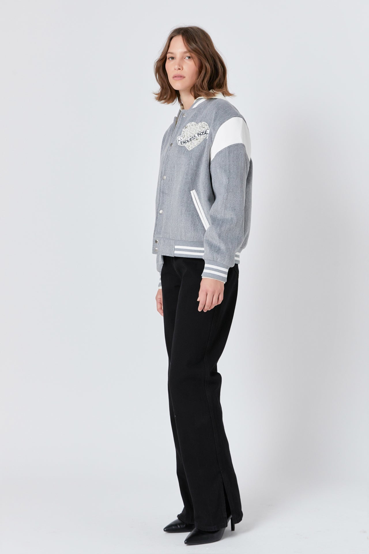 ENDLESS ROSE - Patch Detail Bomber Jacket - JACKETS available at Objectrare