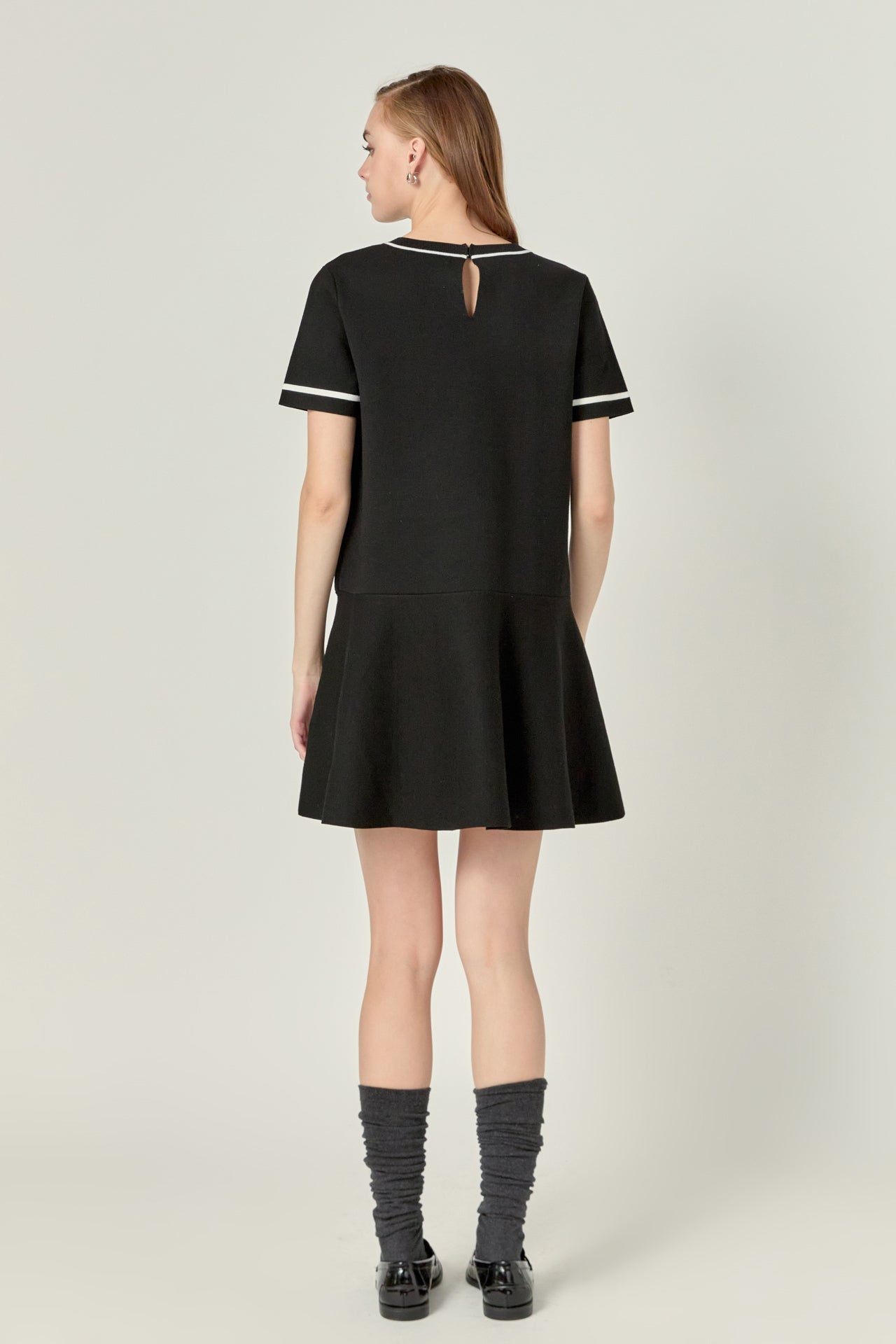 ENGLISH FACTORY - Knit Contrast Mini Dress - DRESSES available at Objectrare