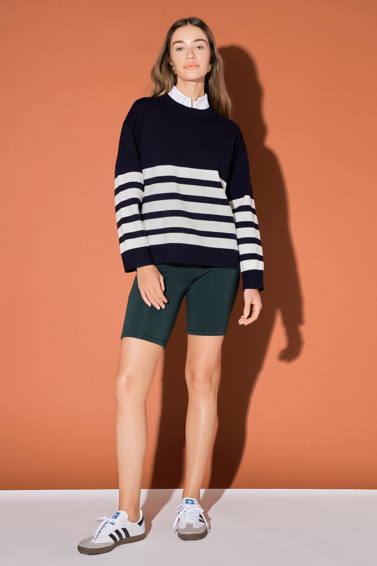 ENGLISH FACTORY - Stripe Round Neck Sweater - SWEATERS & KNITS available at Objectrare