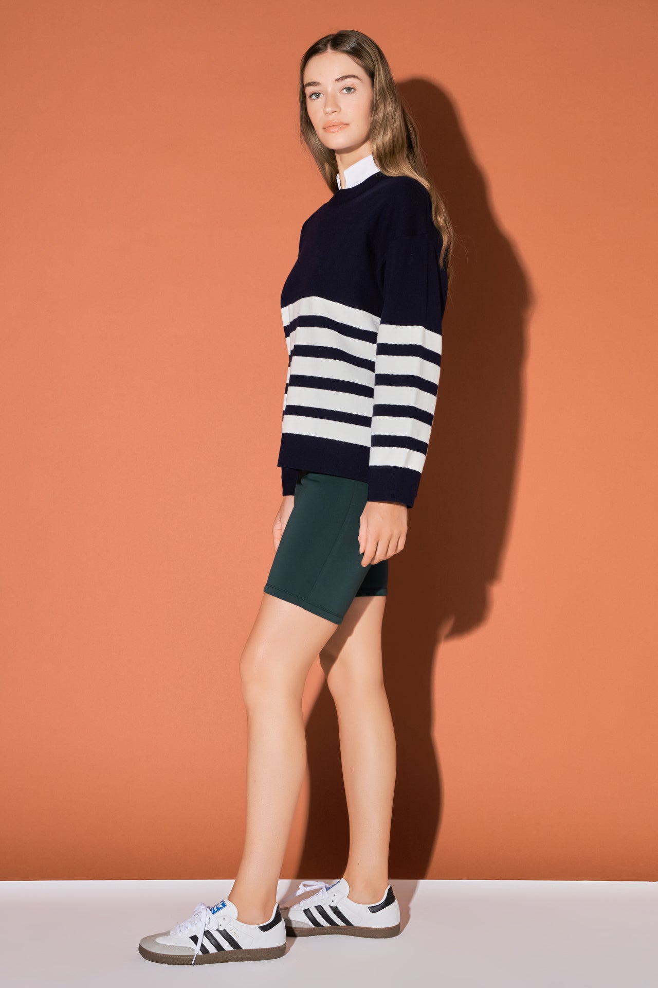 ENGLISH FACTORY - Stripe Round Neck Sweater - SWEATERS & KNITS available at Objectrare