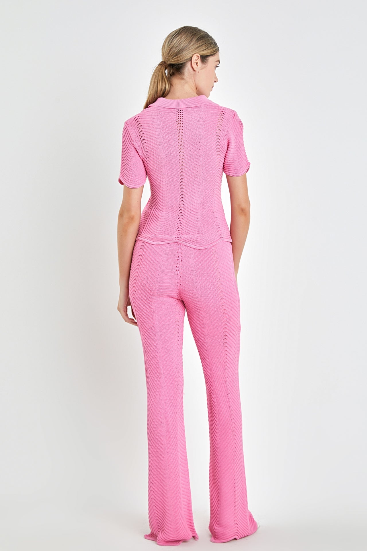 ENGLISH FACTORY - Scallop Detail Crochet Knit Top - TOPS available at Objectrare