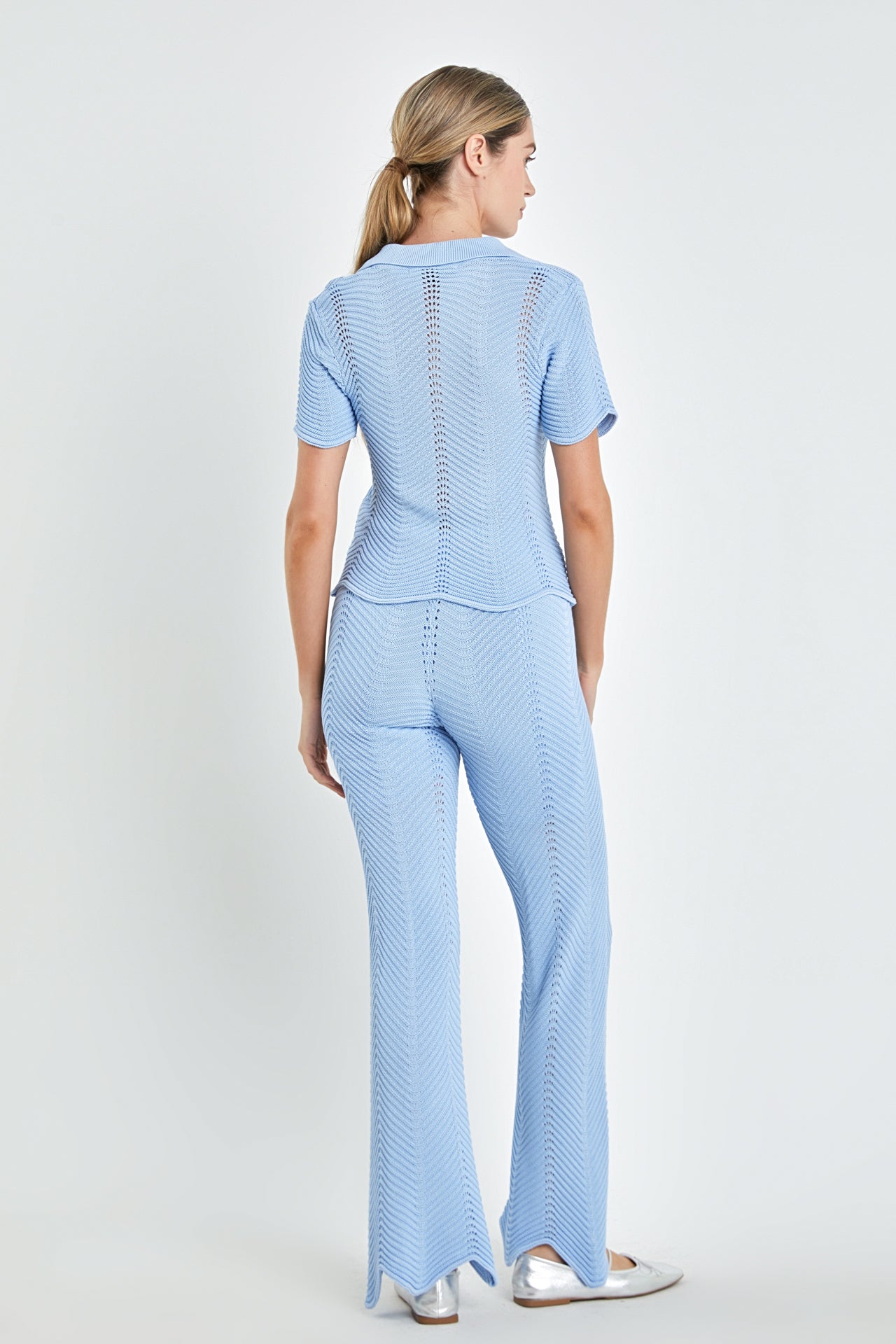 ENGLISH FACTORY - Scallop Detail Crochet Knit Top - TOPS available at Objectrare