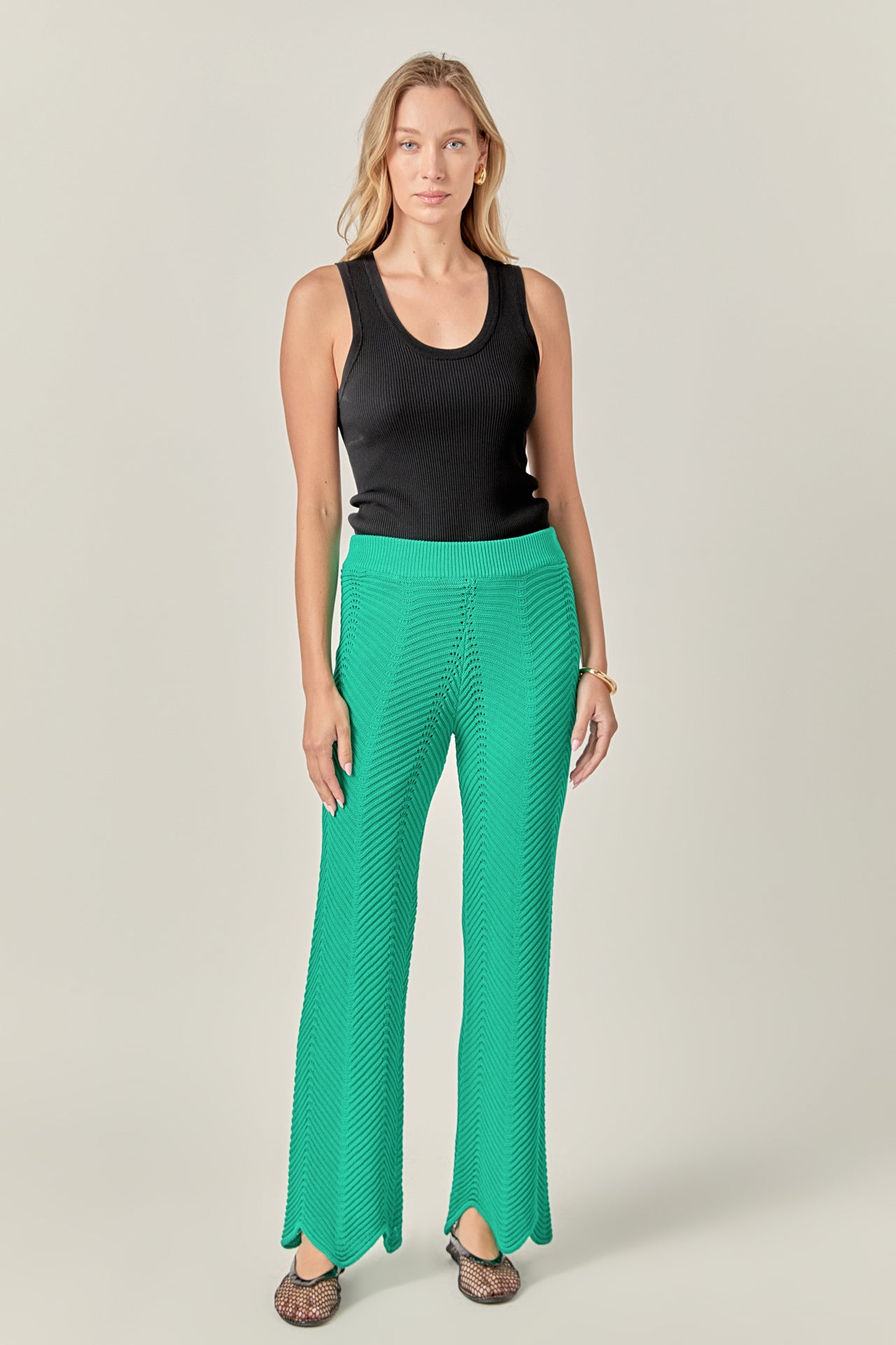 ENGLISH FACTORY - Crochet Knit Pants - PANTS available at Objectrare