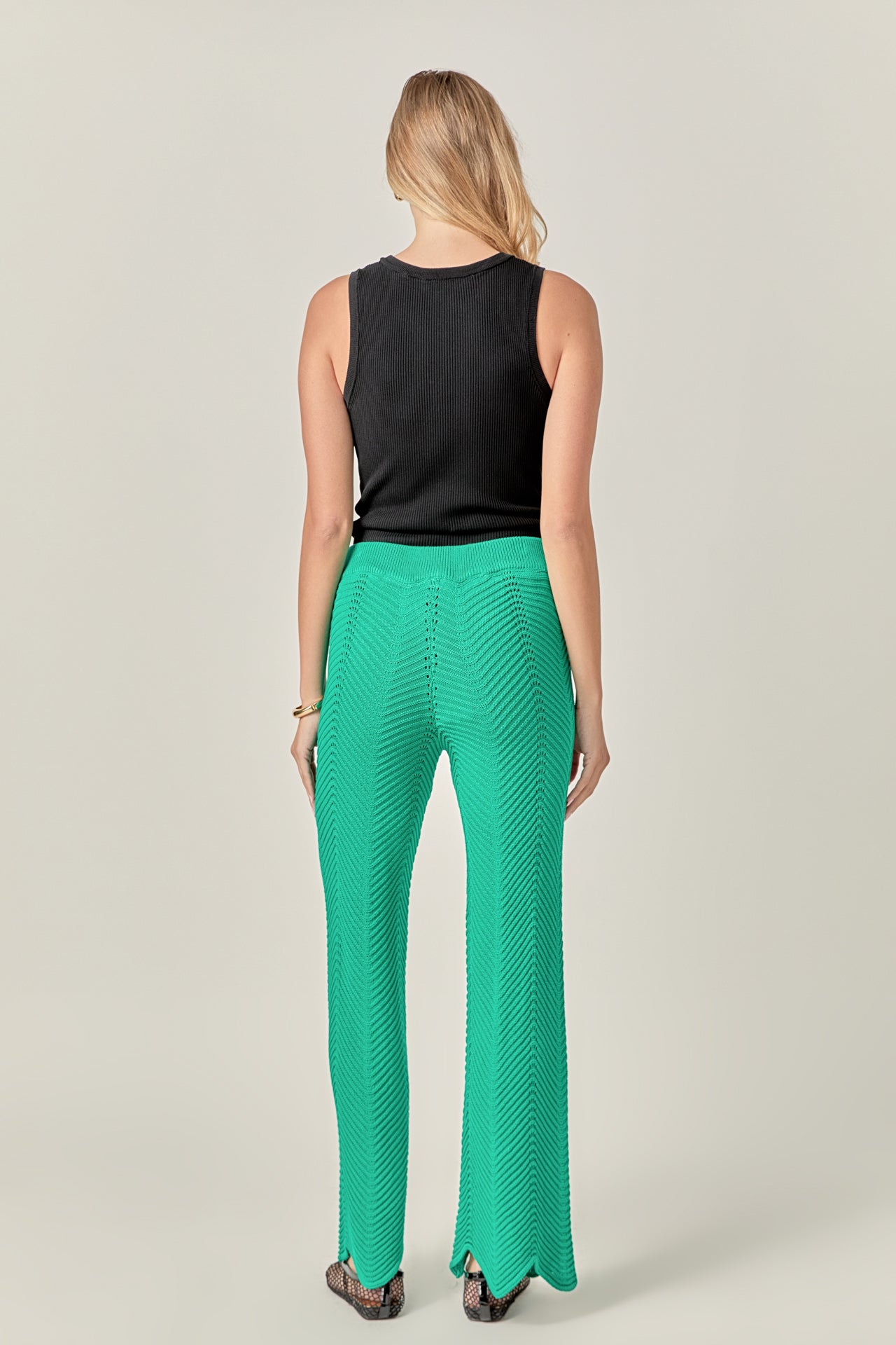 ENGLISH FACTORY - Crochet Knit Pants - PANTS available at Objectrare