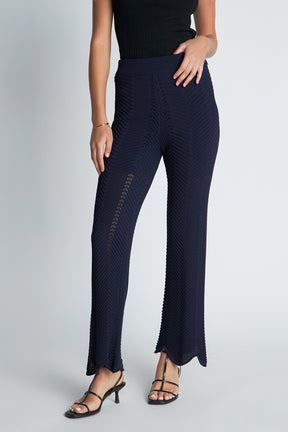 ENGLISH FACTORY - Crochet Knit Pants - PANTS available at Objectrare