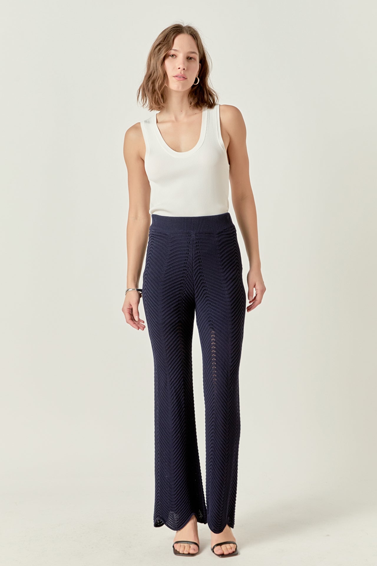 ENGLISH FACTORY - Crochet Knit Pants - PANTS available at Objectrare