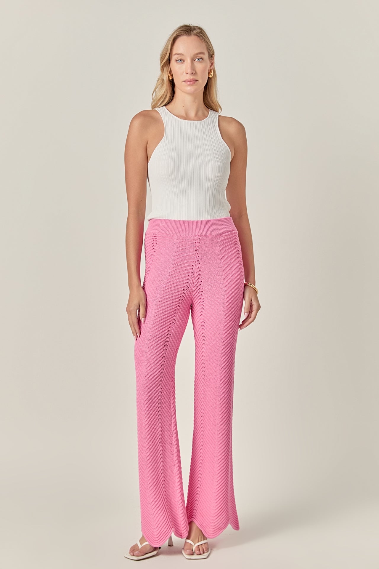 ENGLISH FACTORY - Crochet Knit Pants - PANTS available at Objectrare