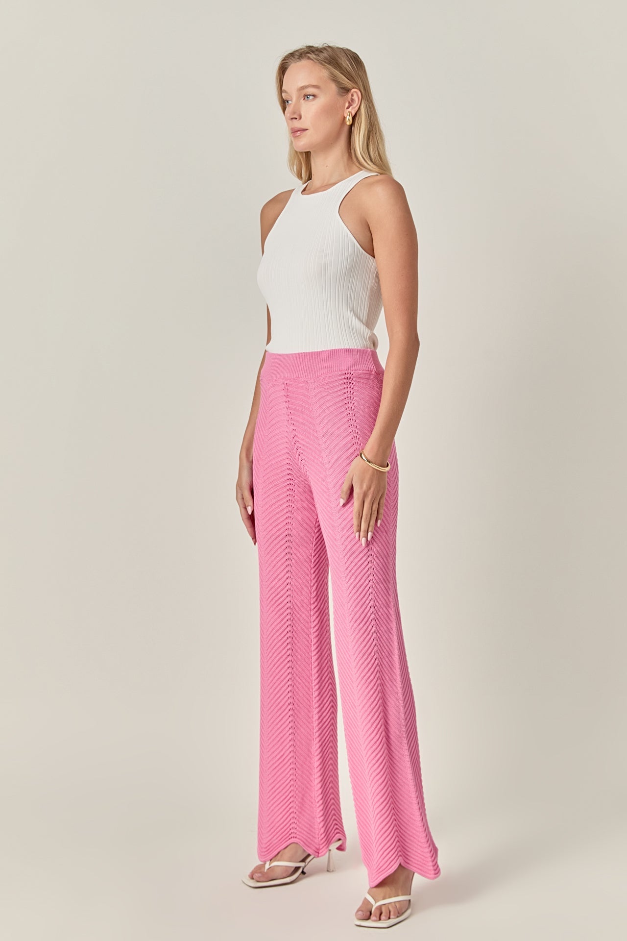 ENGLISH FACTORY - Crochet Knit Pants - PANTS available at Objectrare