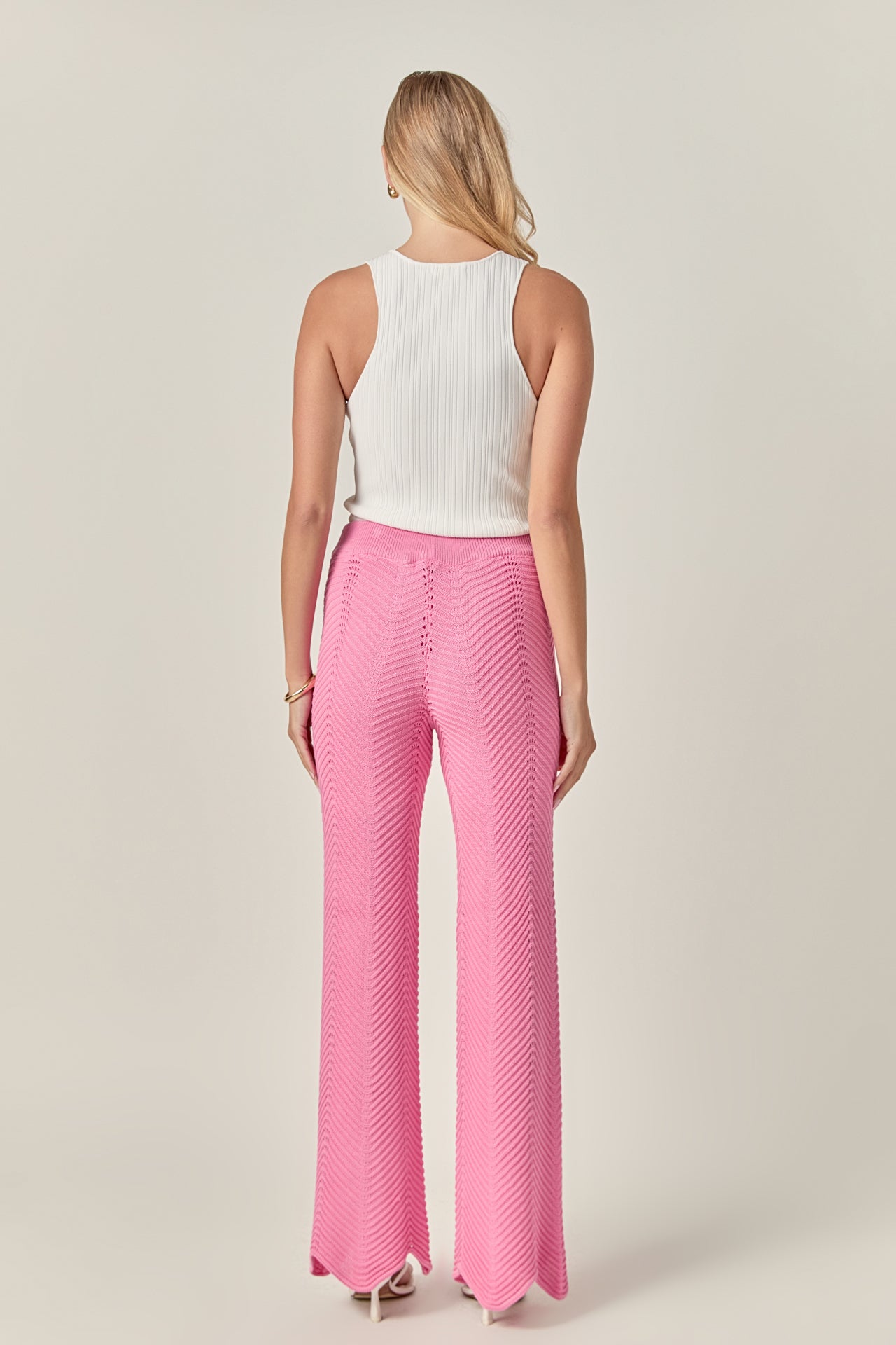 ENGLISH FACTORY - Crochet Knit Pants - PANTS available at Objectrare