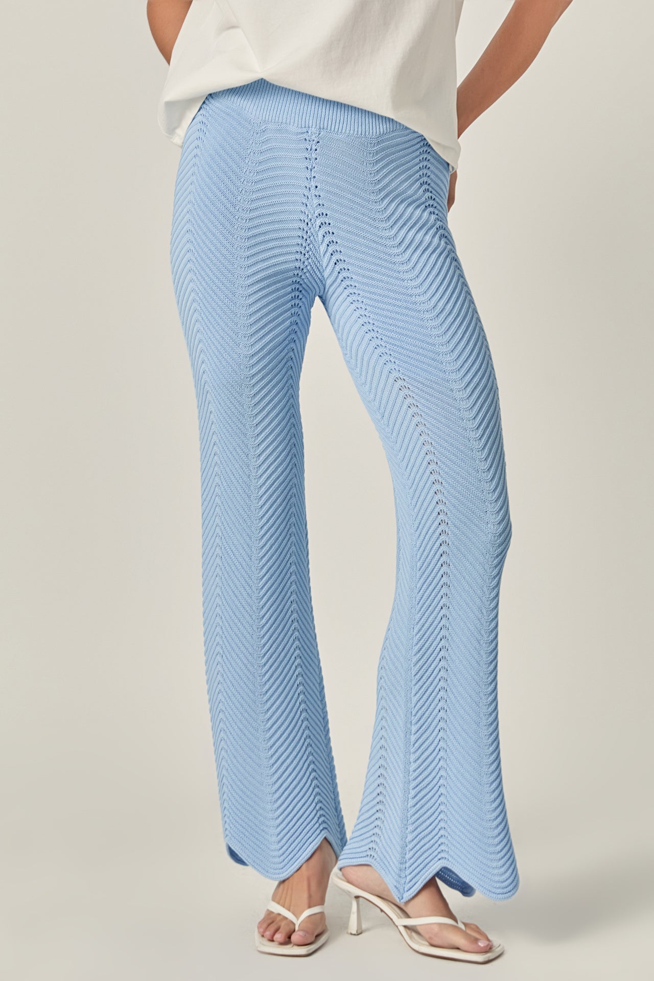 ENGLISH FACTORY - Crochet Knit Pants - PANTS available at Objectrare