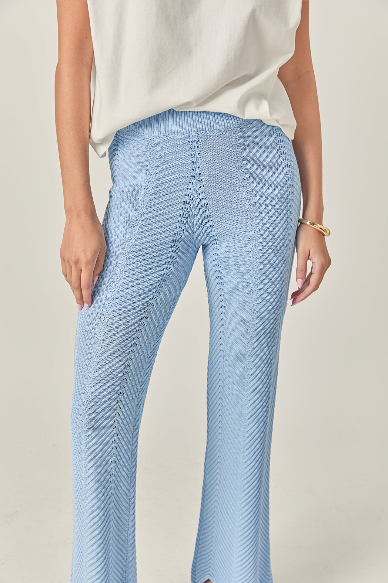 ENGLISH FACTORY - Crochet Knit Pants - PANTS available at Objectrare