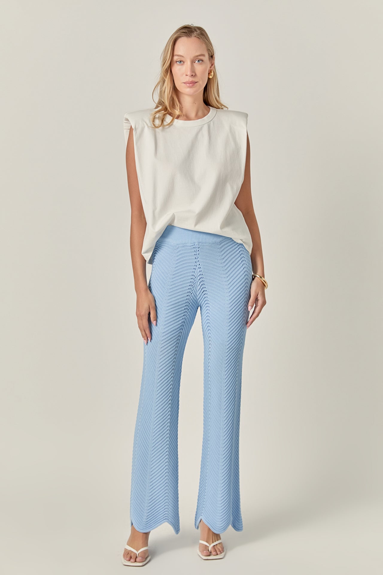 ENGLISH FACTORY - Crochet Knit Pants - PANTS available at Objectrare