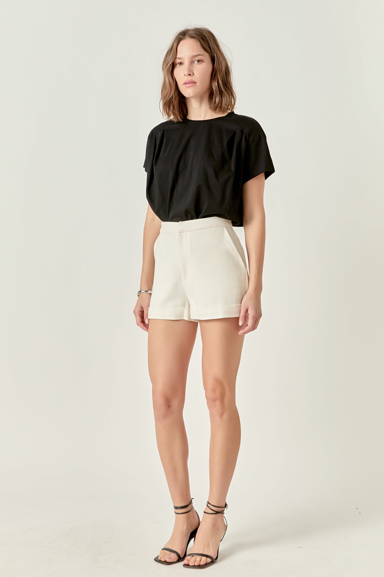 ENGLISH FACTORY - Pleated Short Sleeve T-Shirt - TOPS available at Objectrare