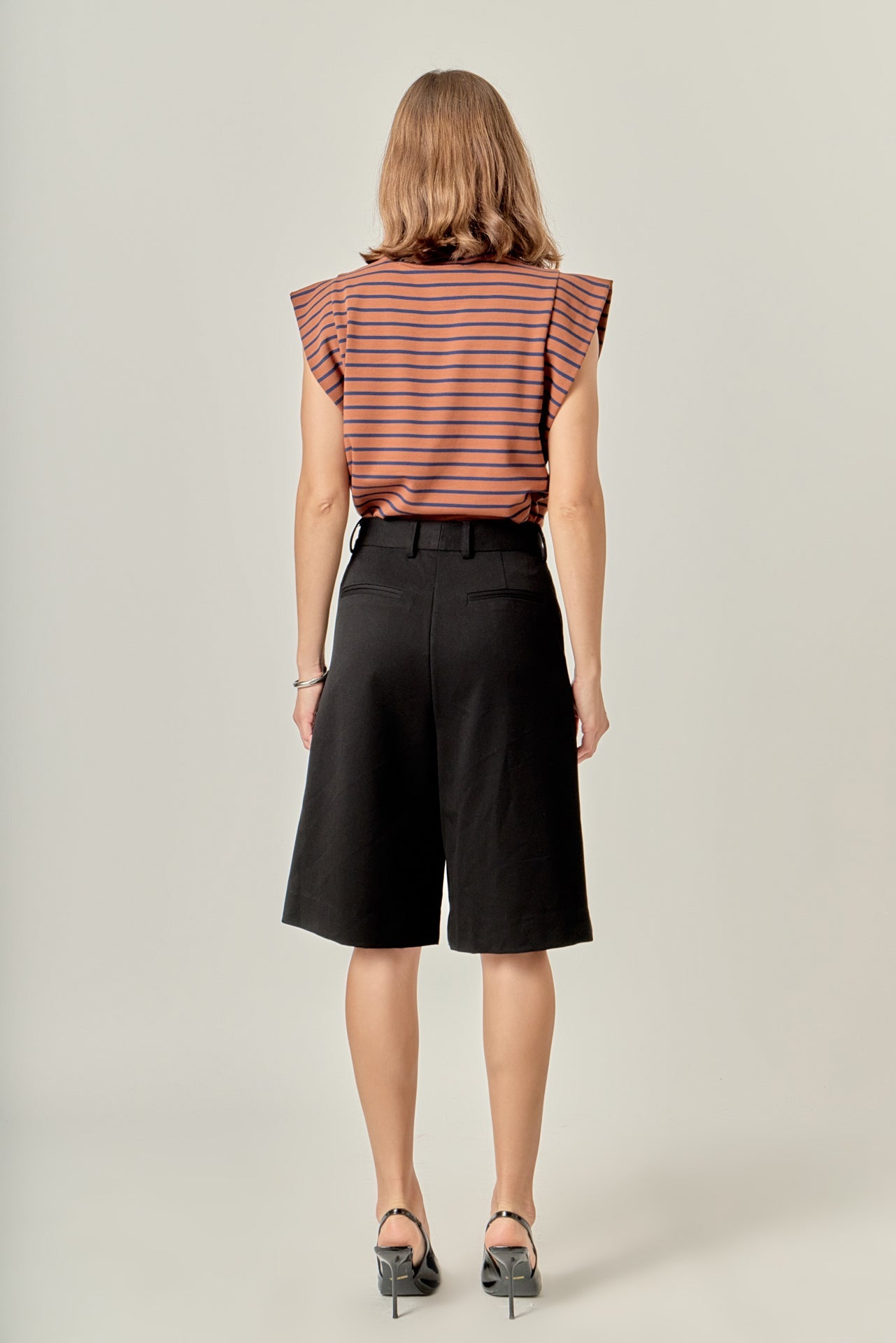 ENGLISH FACTORY - Stripe Sleeveless T-shirt - TOPS available at Objectrare