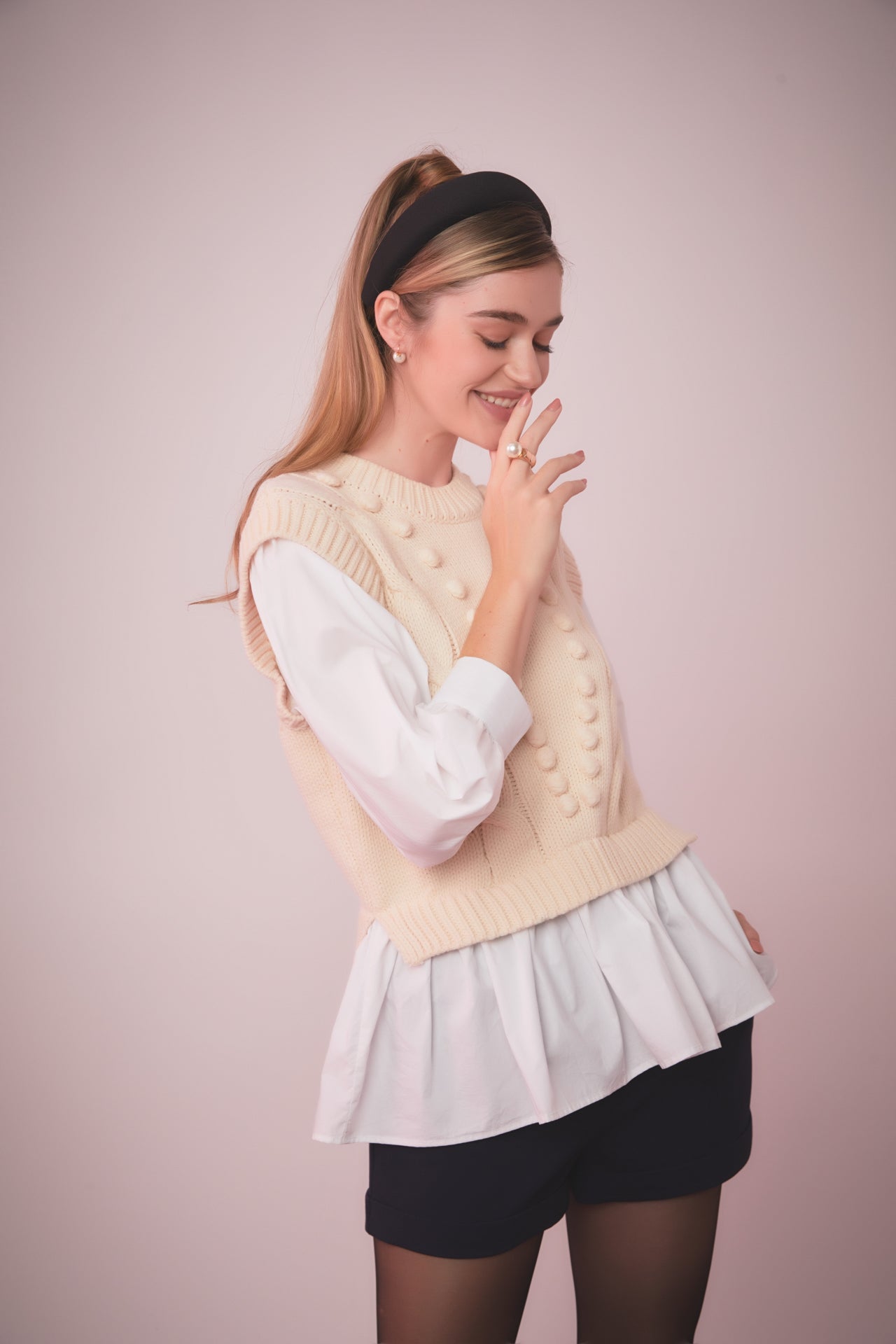 ENGLISH FACTORY - Mixed Media Cable Sweater - SWEATERS & KNITS available at Objectrare