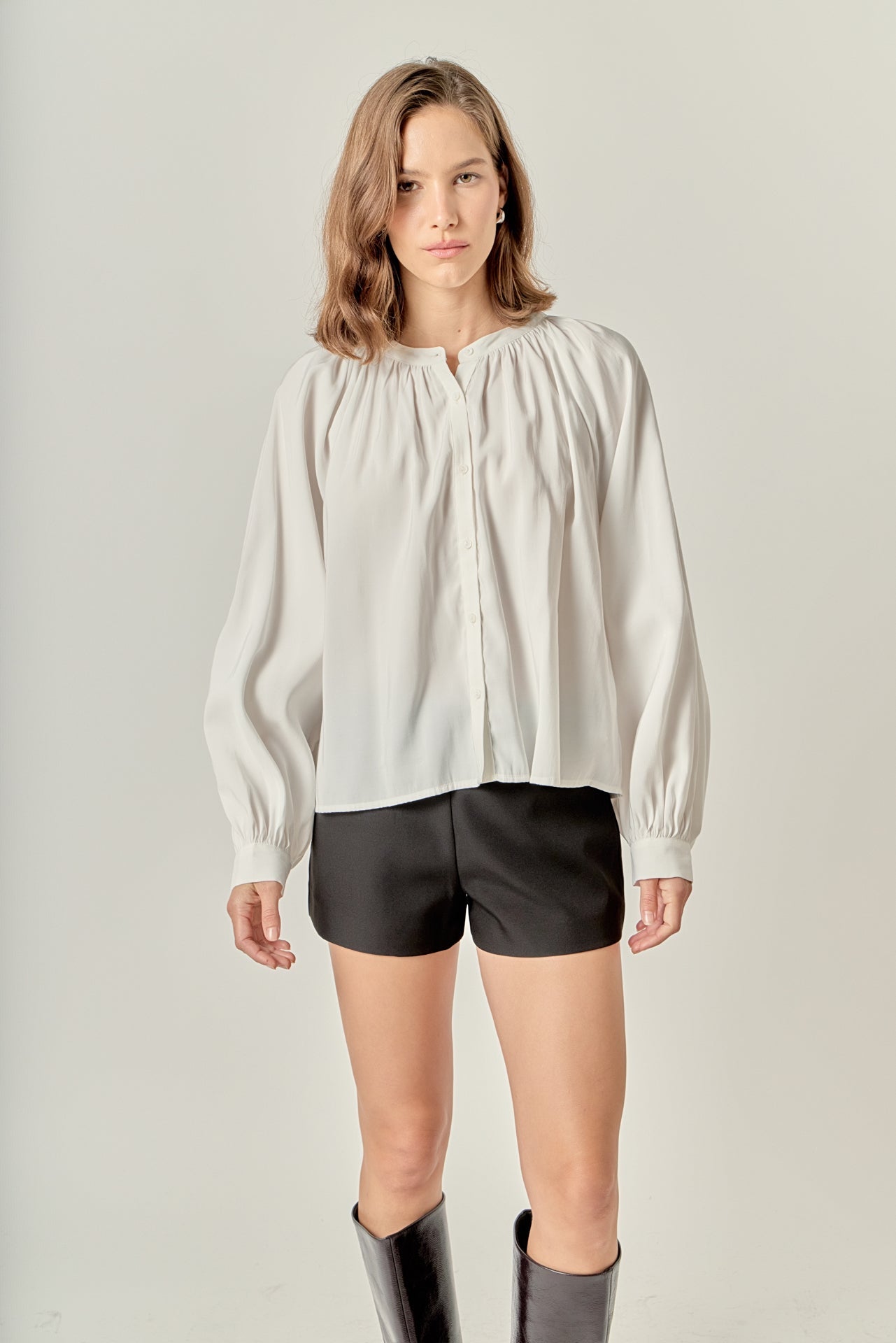 ENGLISH FACTORY - Shirring Detail Top - TOPS available at Objectrare