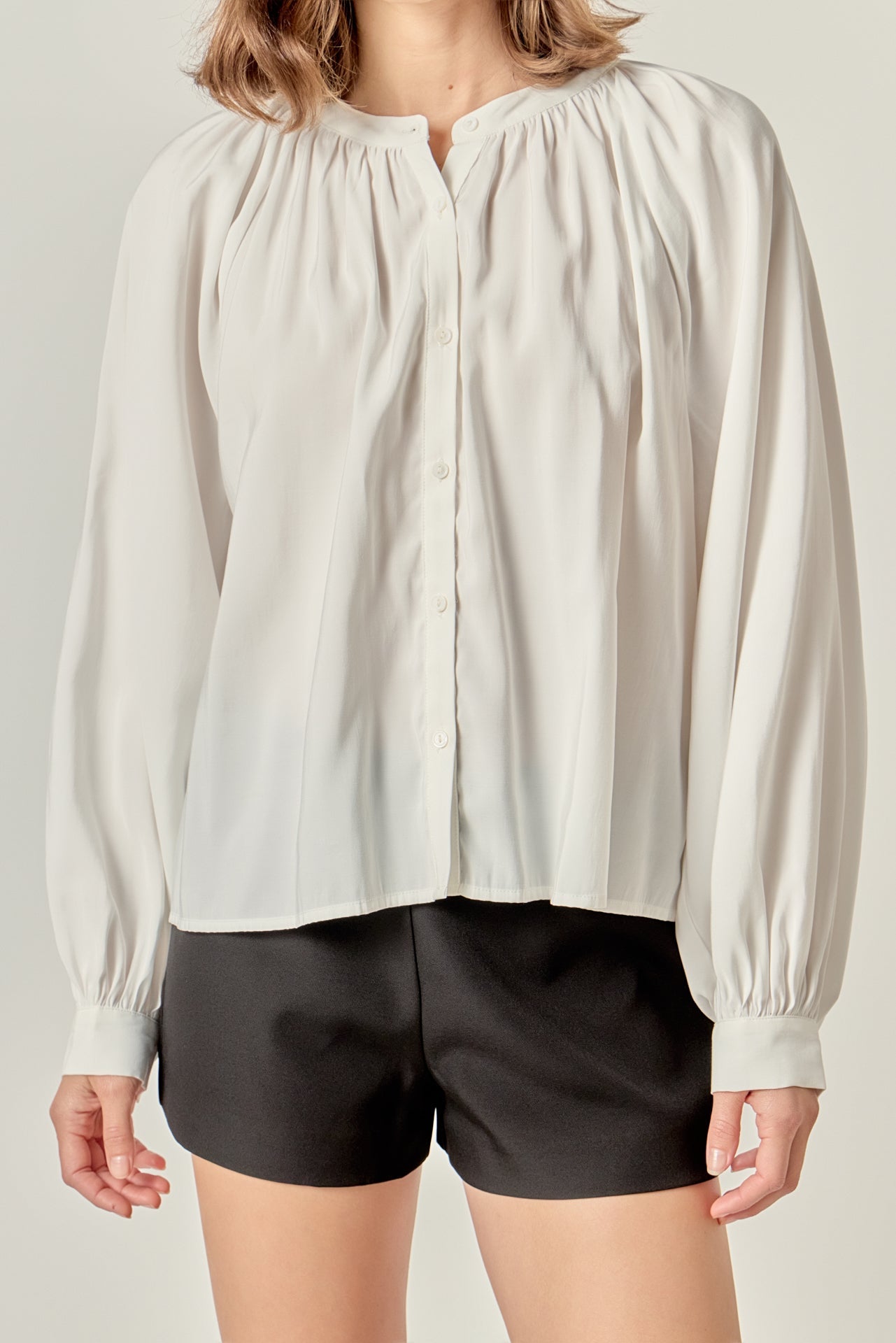 ENGLISH FACTORY - Shirring Detail Top - TOPS available at Objectrare