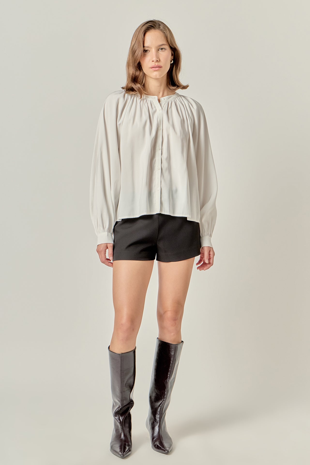 ENGLISH FACTORY - Shirring Detail Top - TOPS available at Objectrare