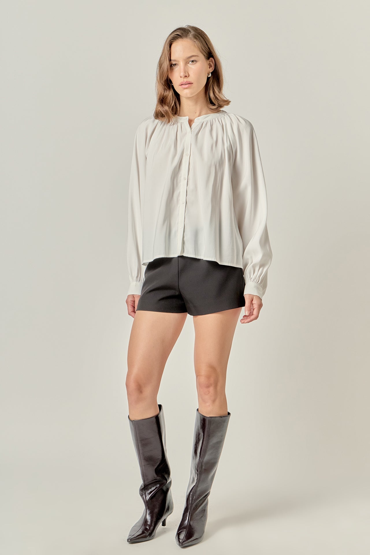 ENGLISH FACTORY - Shirring Detail Top - TOPS available at Objectrare