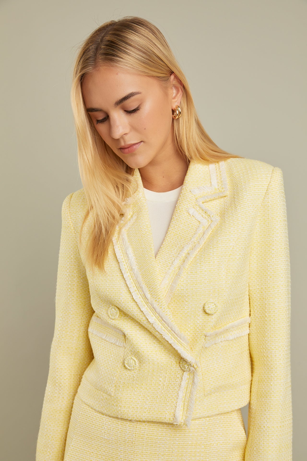 ENGLISH FACTORY - Textured Double Breasted Blazer - BLAZERS available at Objectrare