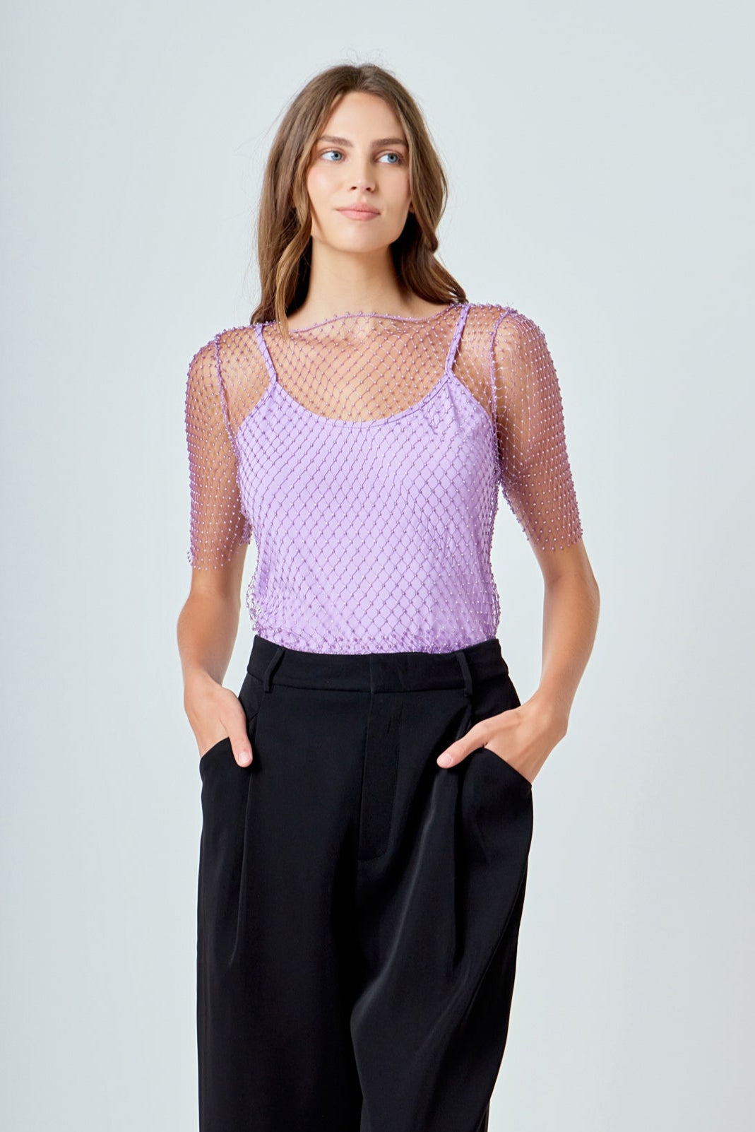 ENDLESS ROSE - Embellishment Short Sleeve Top - TOPS available at Objectrare