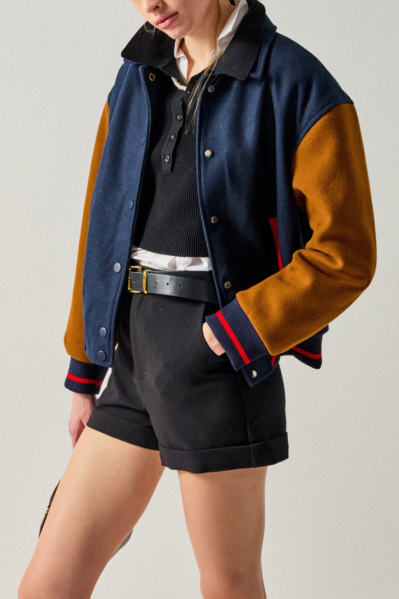 ENGLISH FACTORY - Colorblock Bomber Jacket - JACKETS available at Objectrare