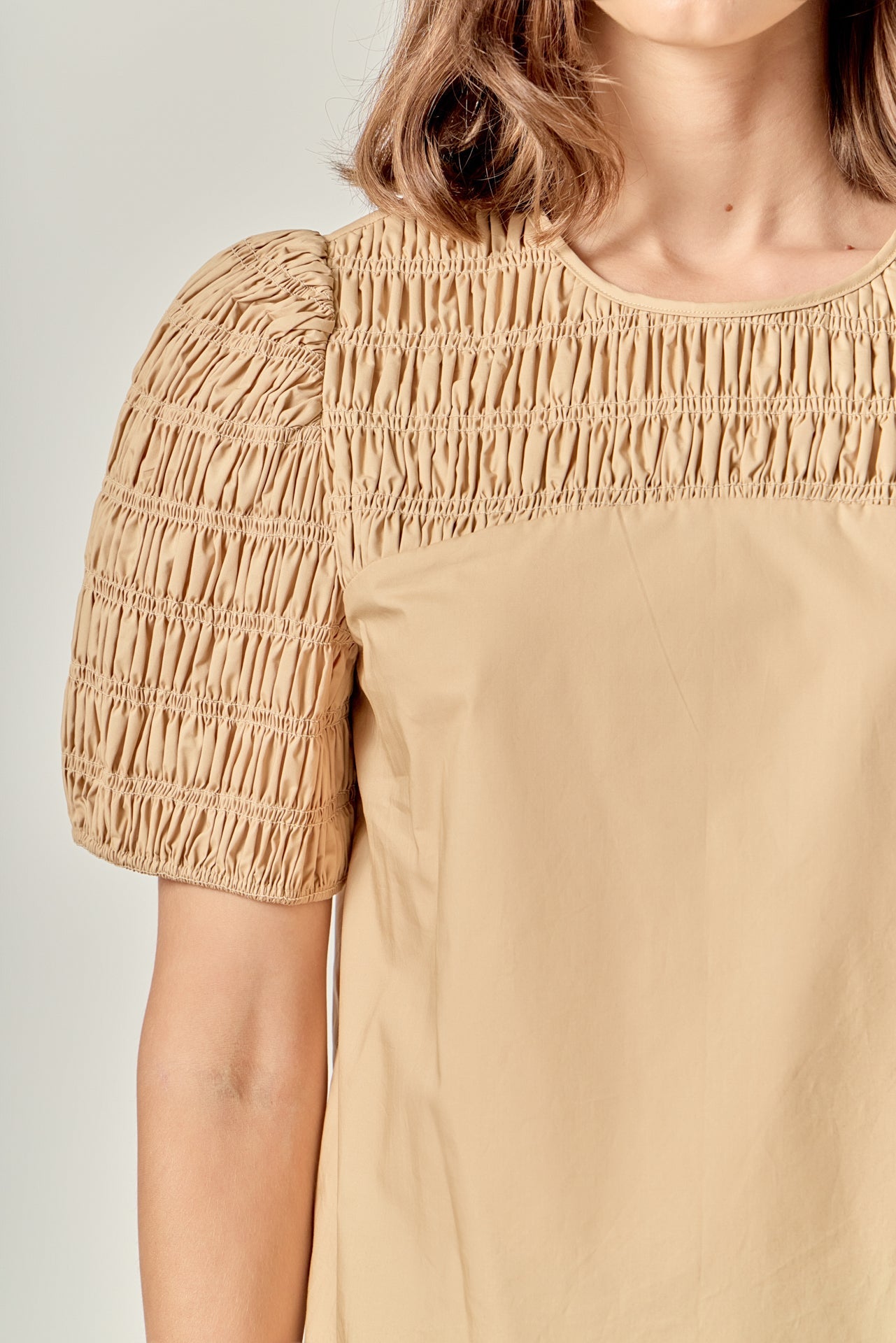 ENGLISH FACTORY - Front Cut-out Smocked Top - TOPS available at Objectrare
