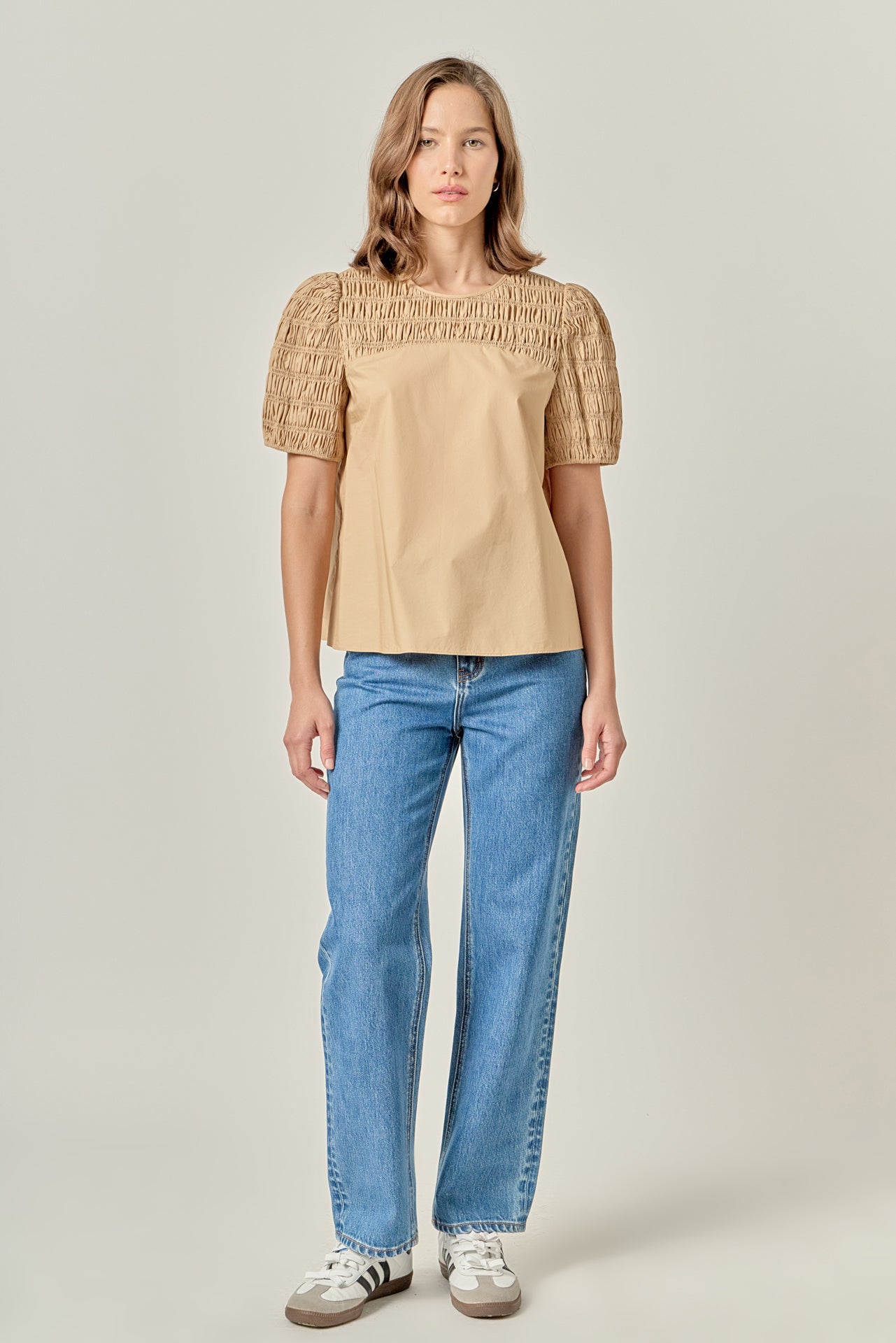 ENGLISH FACTORY - Front Cut-out Smocked Top - TOPS available at Objectrare
