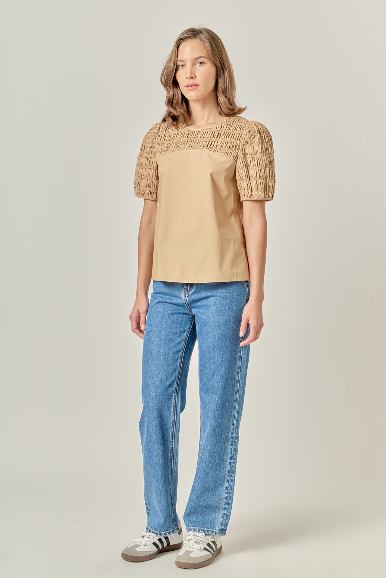ENGLISH FACTORY - Front Cut-out Smocked Top - TOPS available at Objectrare