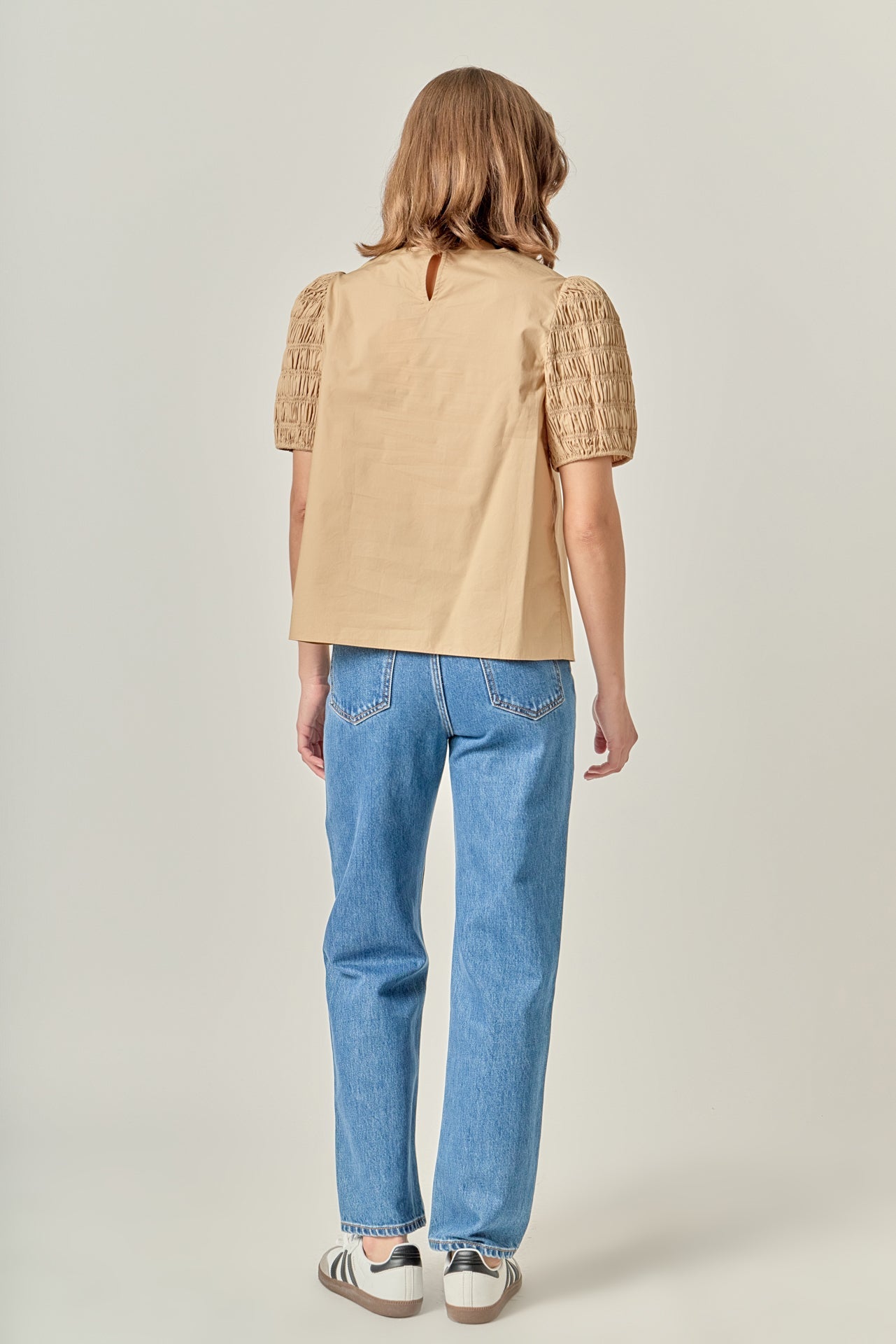 ENGLISH FACTORY - Front Cut-out Smocked Top - TOPS available at Objectrare