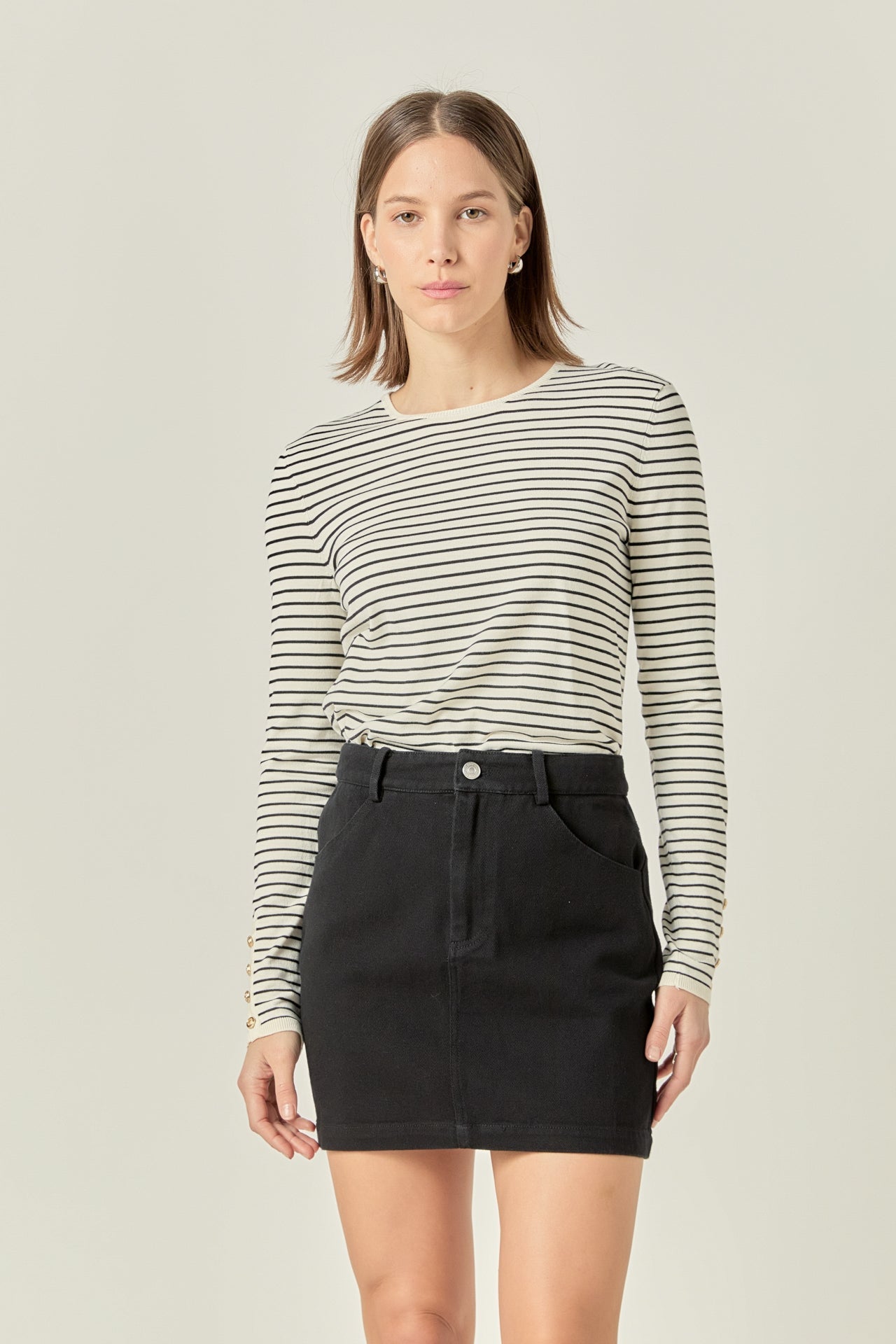 ENGLISH FACTORY - Stripe Knit Sweater - SWEATERS & KNITS available at Objectrare