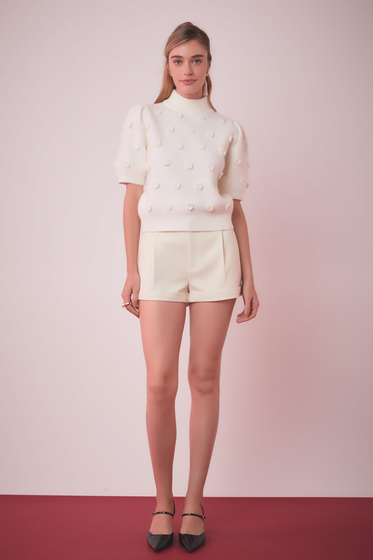 ENGLISH FACTORY - Flower Pompom Sweater - SWEATERS & KNITS available at Objectrare